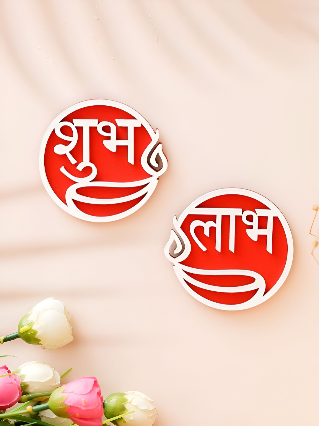 Artisyn Diwali Wood 2 Piece Easy to Clean Pooja Metalware