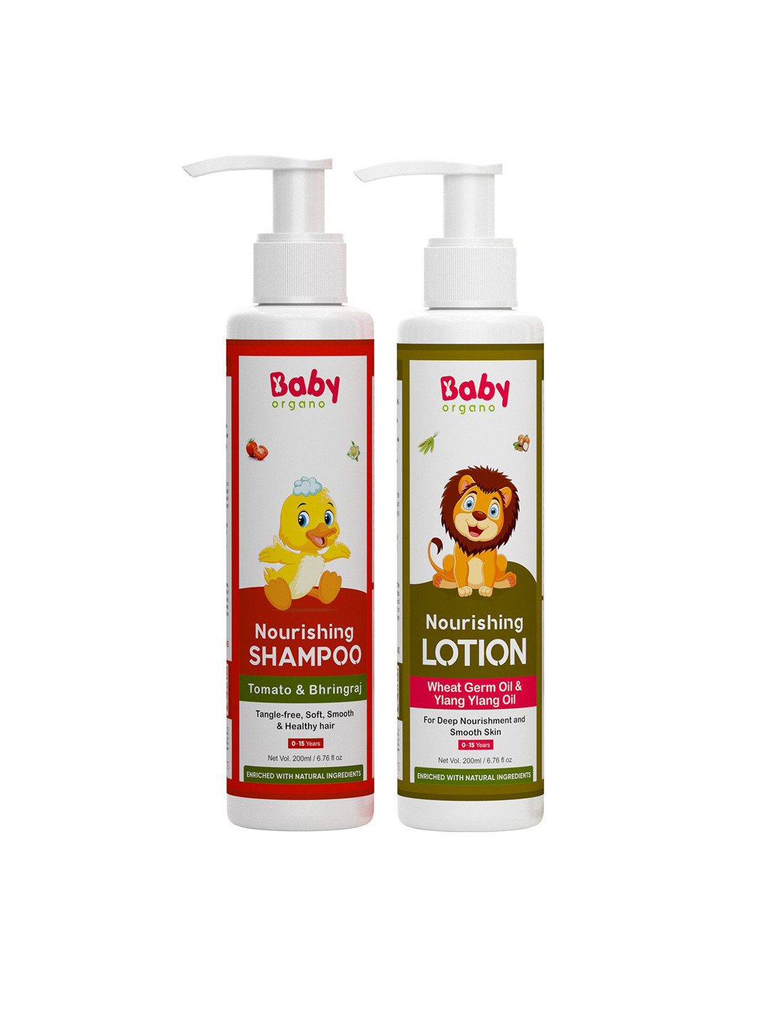 BABYORGANO Tomatino Baby Shampoo- 200 ml and Body Lotion- 200 ml