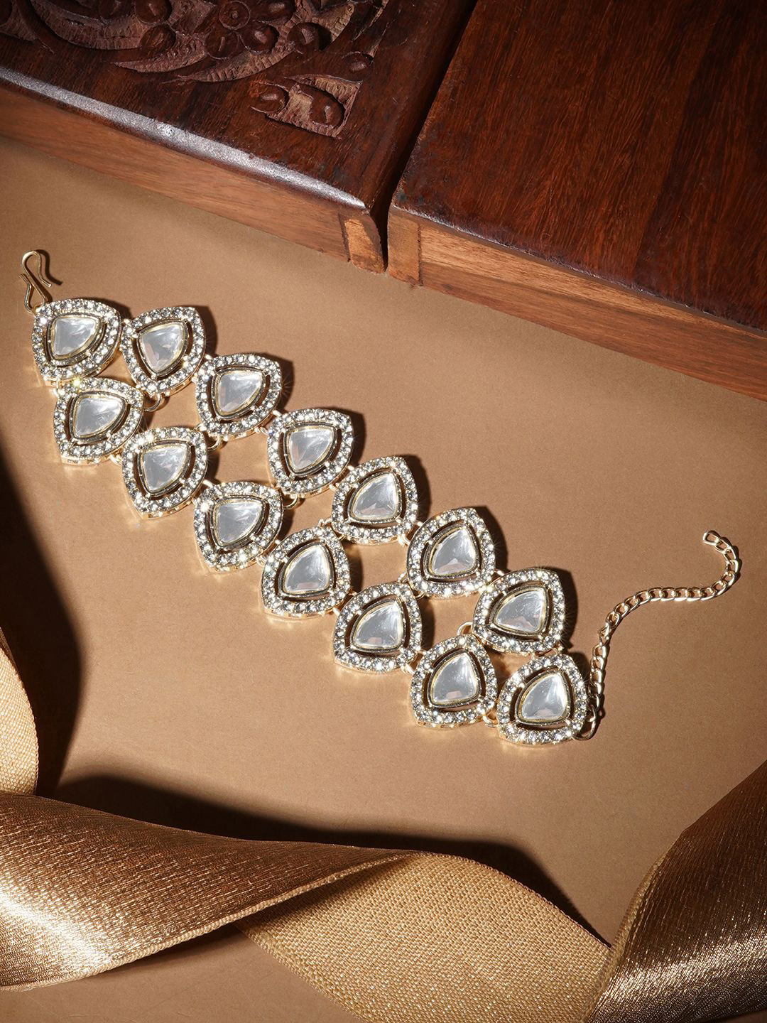 TEEJH Vatsala Gold-Plated Wraparound Bracelet