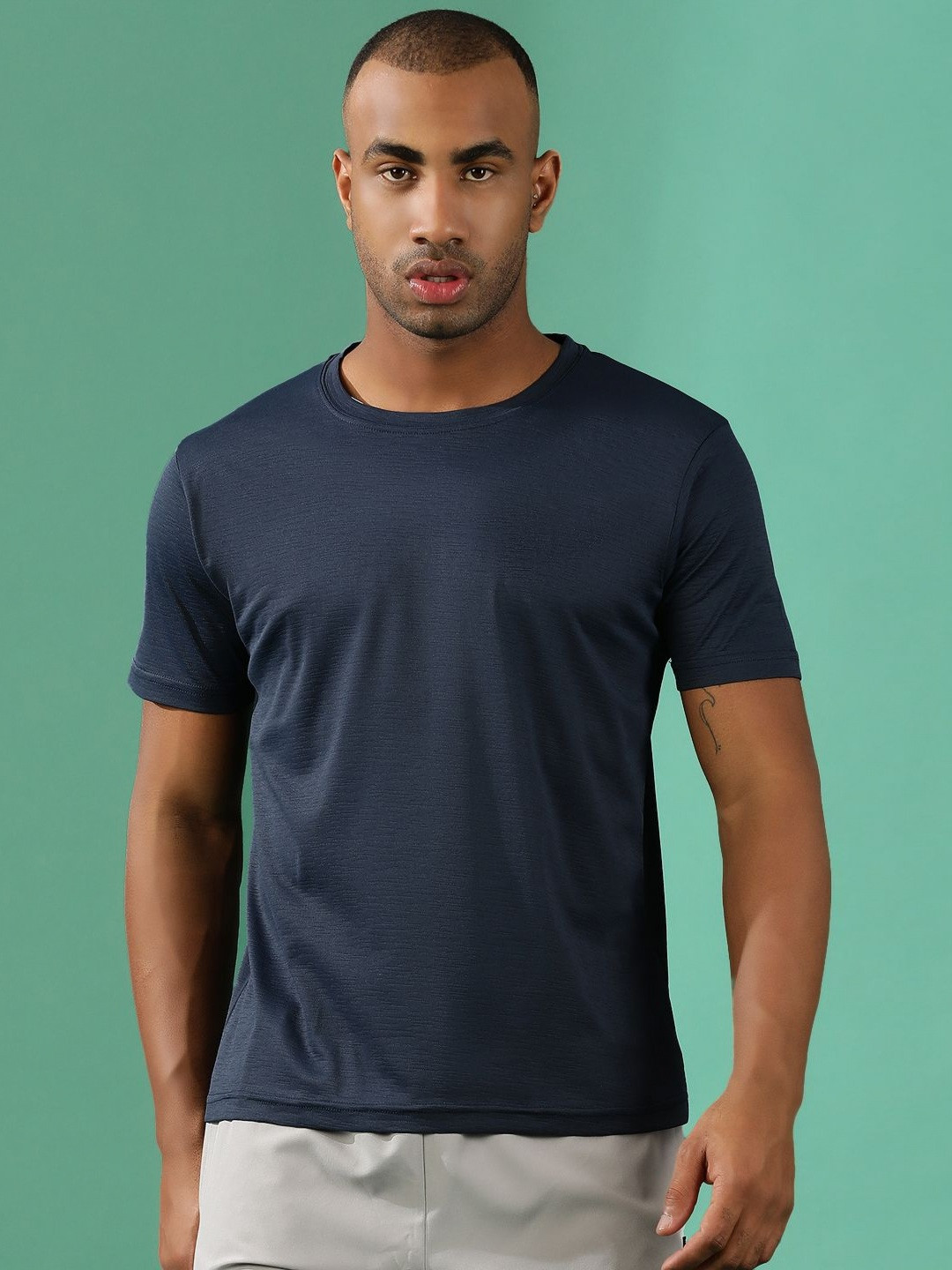 EPPE Men Round Neck Tee Casual Wear Half Sleeve Breathable Cotton T-shirt