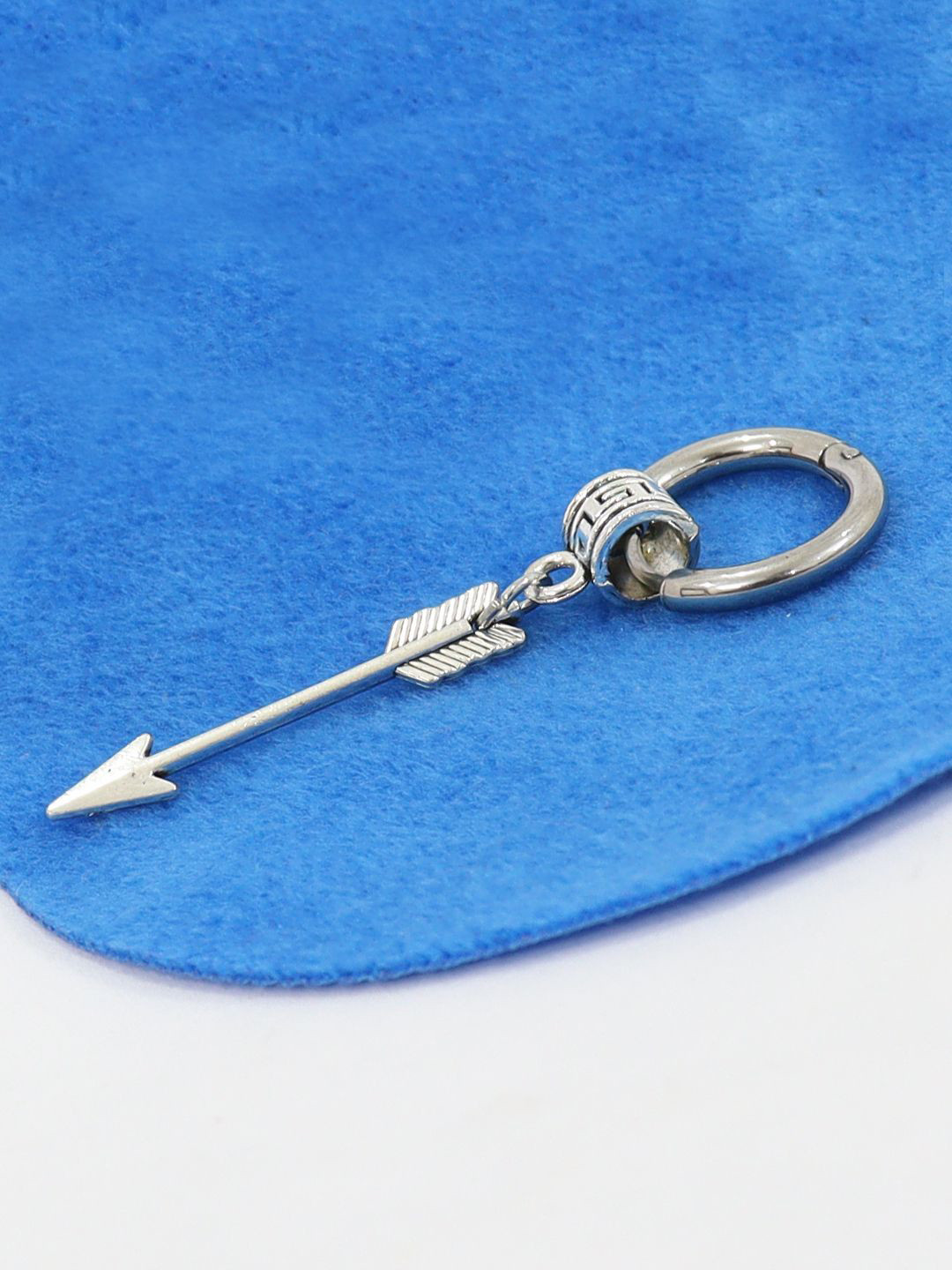 FIMBUL Men's Silver Plated Classic Drop Earrings