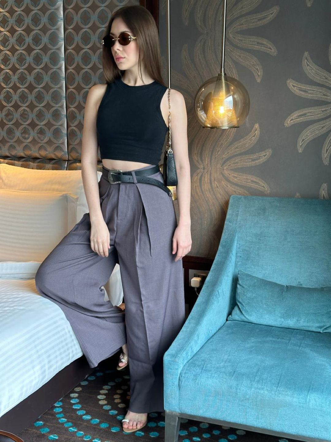 StyleAsh Women Original Loose Fit High-Rise Pleated Casual Trousers