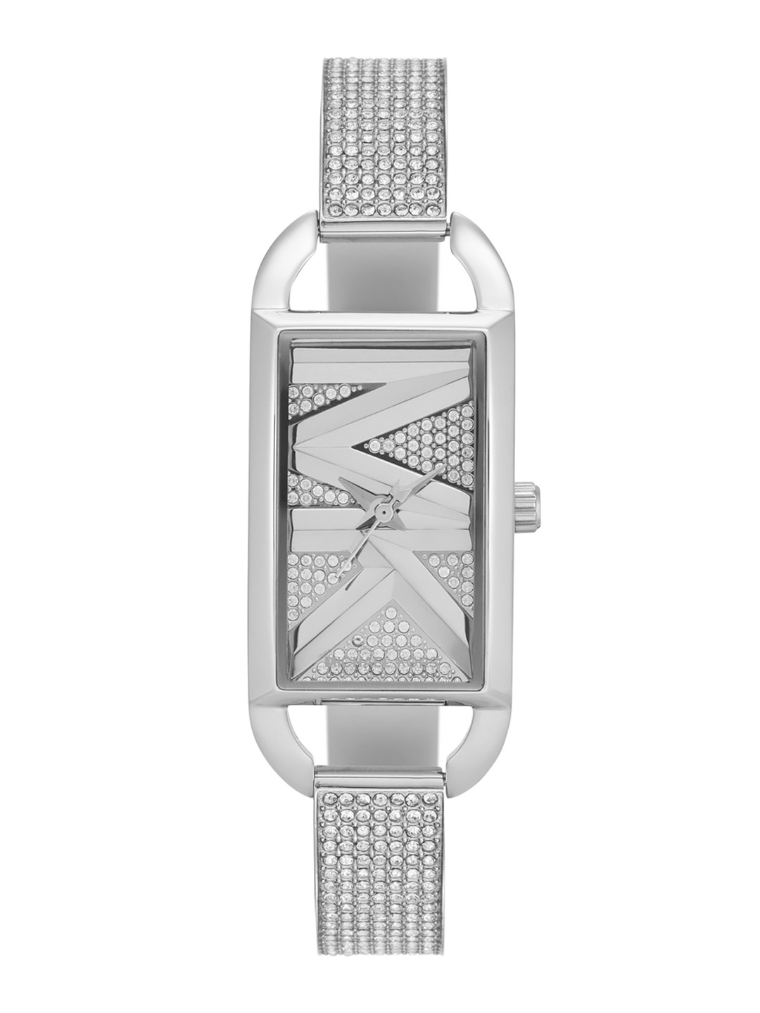 Michael Kors Women Empire Embellished Analogue Watch MK4841I-Silver