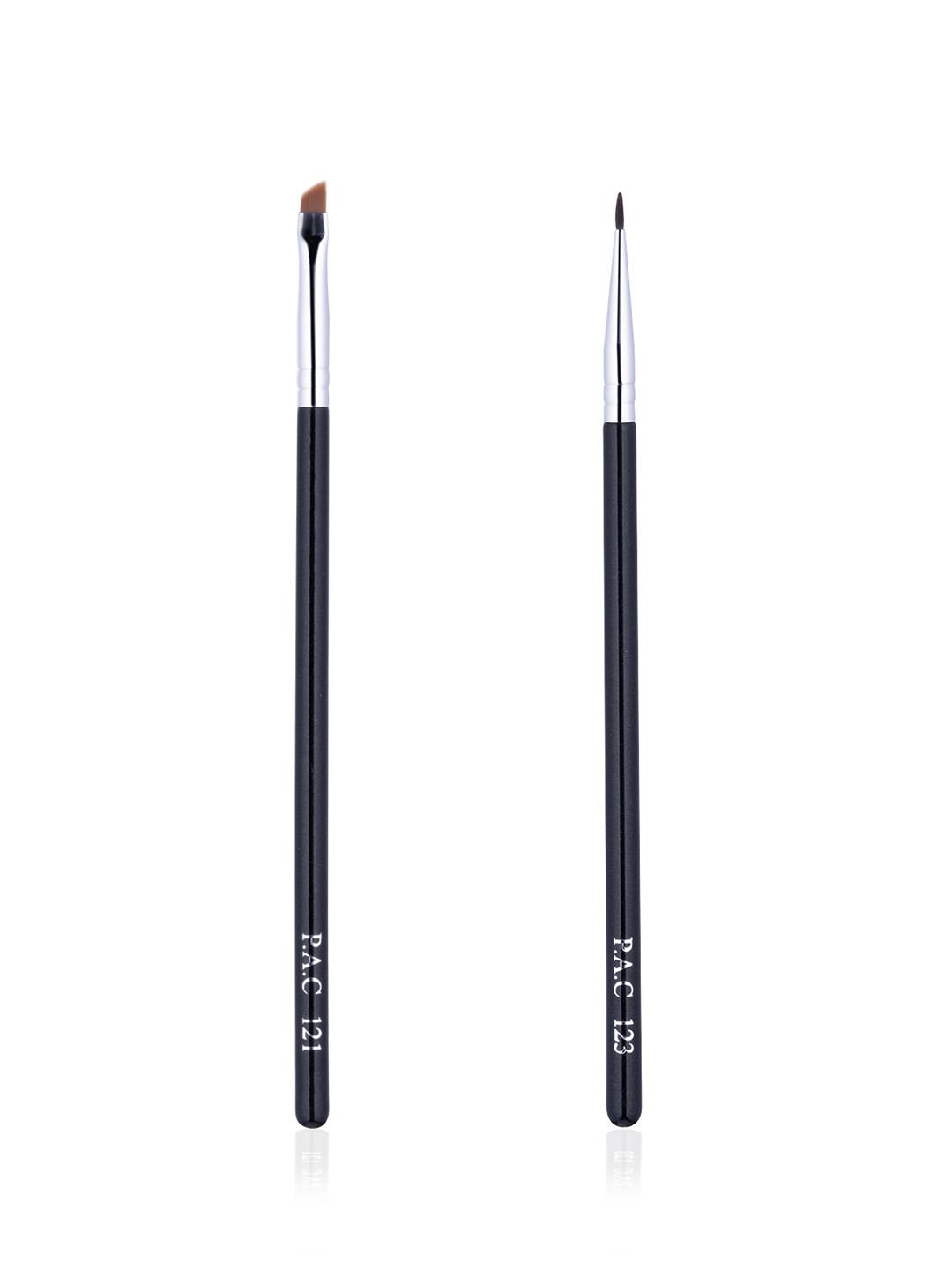 PAC Eyeliner Synthetic Fiber Brush Combo - 121 & 123