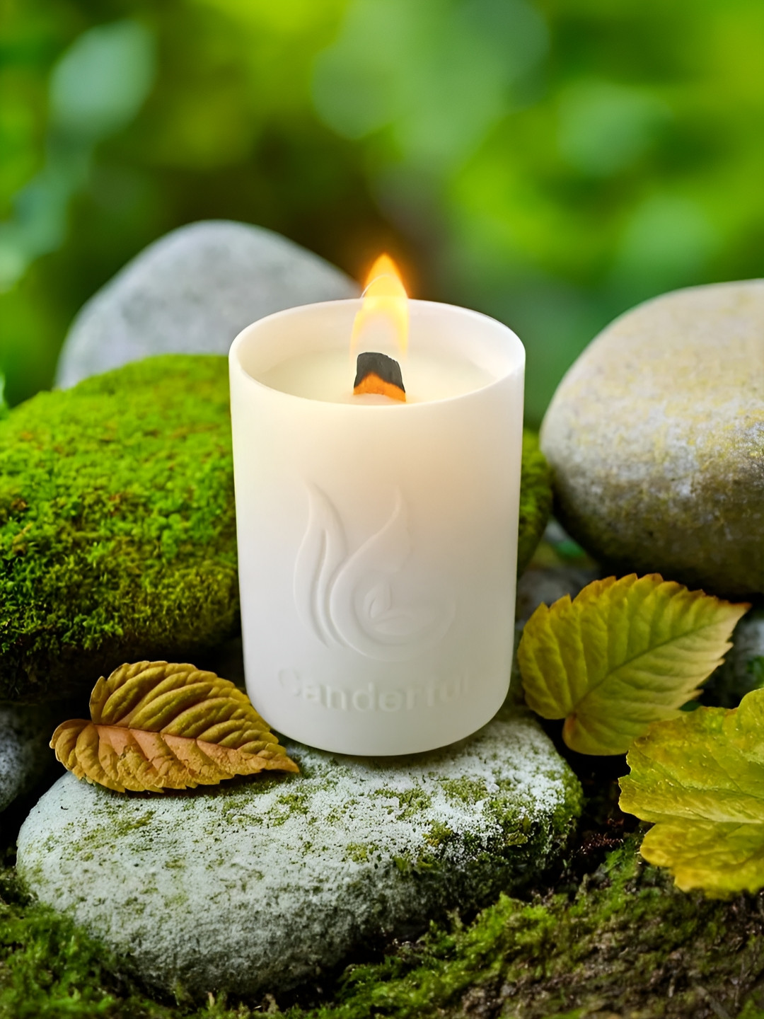 Ekhasa Scented 1 Wick Wild Peach Bush Solid Geometric Regular Jar Candles