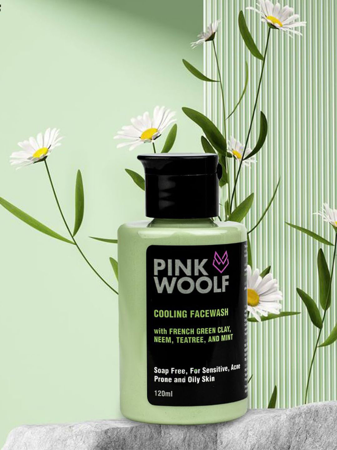 PINK WOOLF Cooling Face Wash With Tea Tree For Acne and Anti-Aging - 120ml