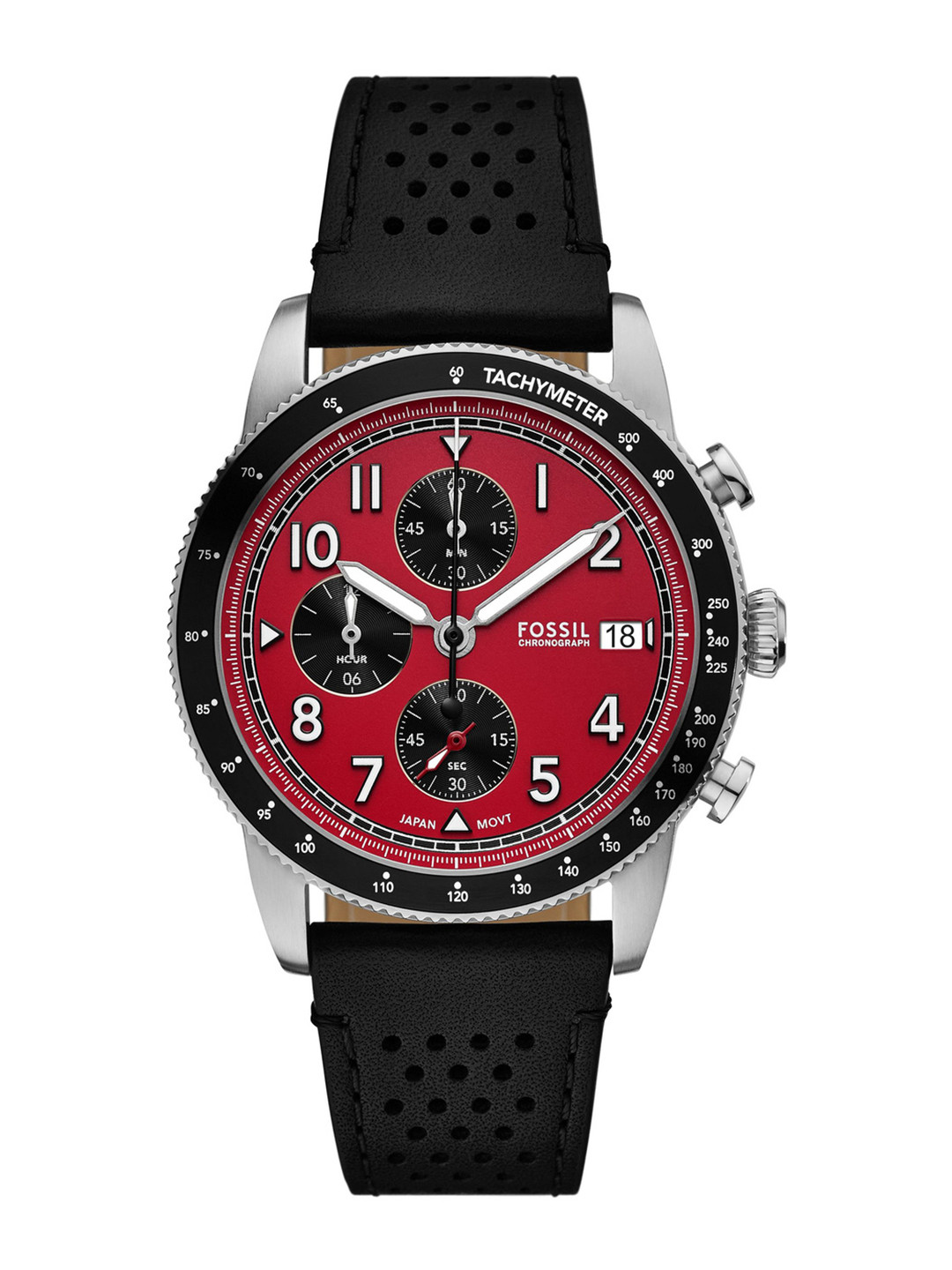Fossil Men Dial & Leather Straps Analogue Multi Function Watch FS6086