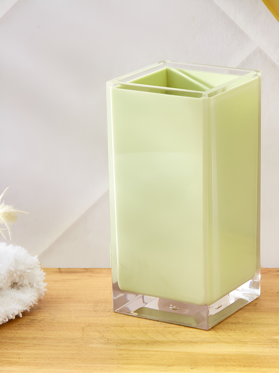 Home Centre Slate Cloud Green Glossy Classic Toothbrush Holder