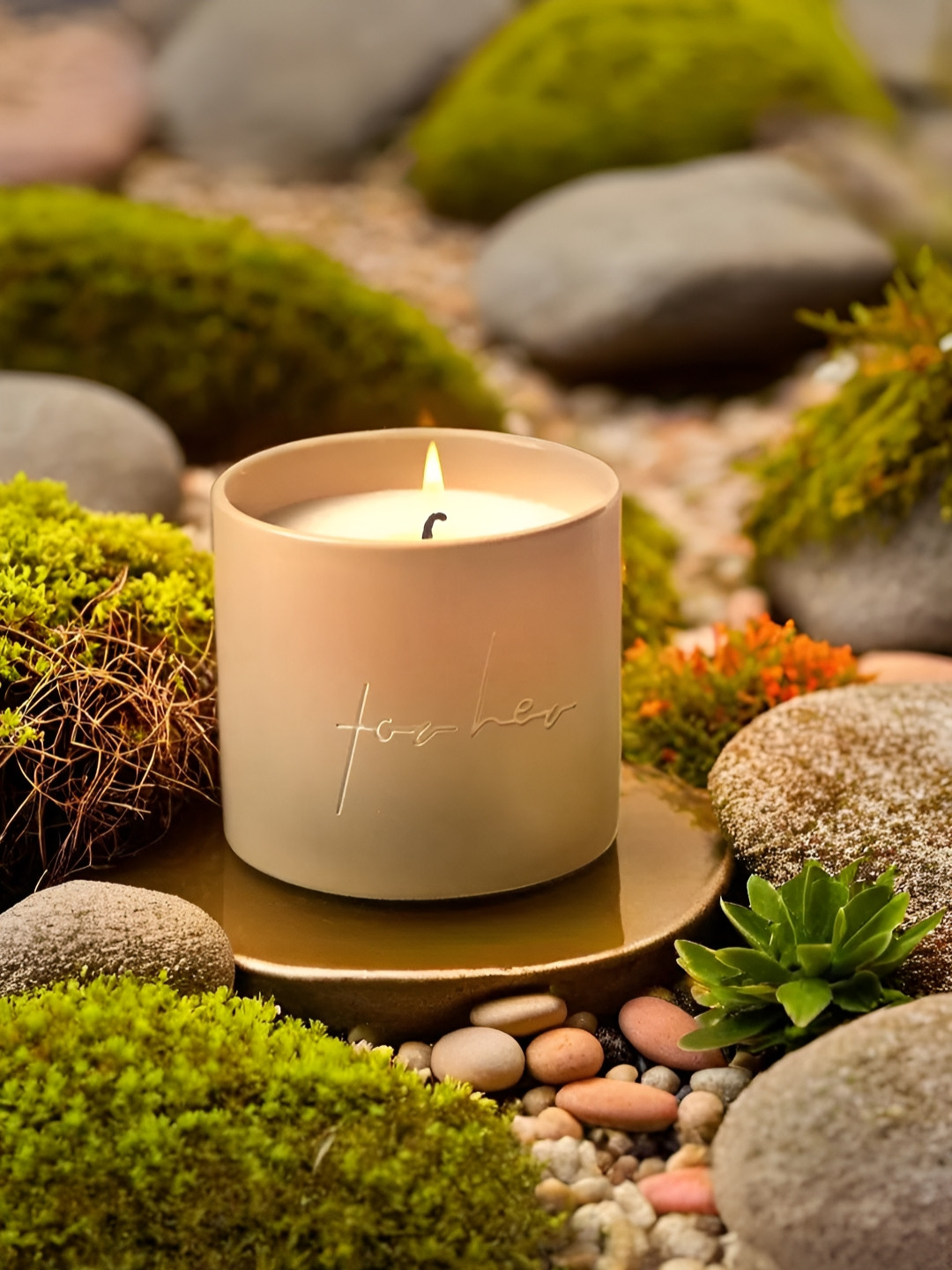 Ekhasa Scented 1 Wick Lime Basil Tangerine Solid Geometric Regular Jar Candles