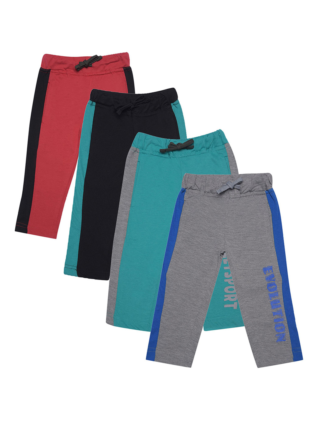 Dollar Champion Kidswear Regular Fit Assorted Pack of 4 Capri for Boys