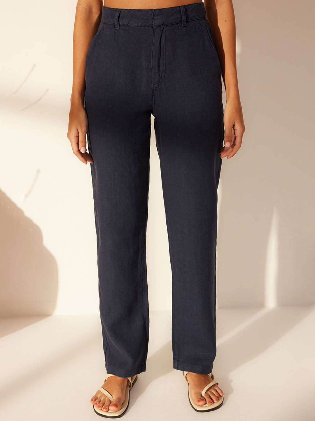 Trendyol Women Button Mid-Rise Chinos Trousers