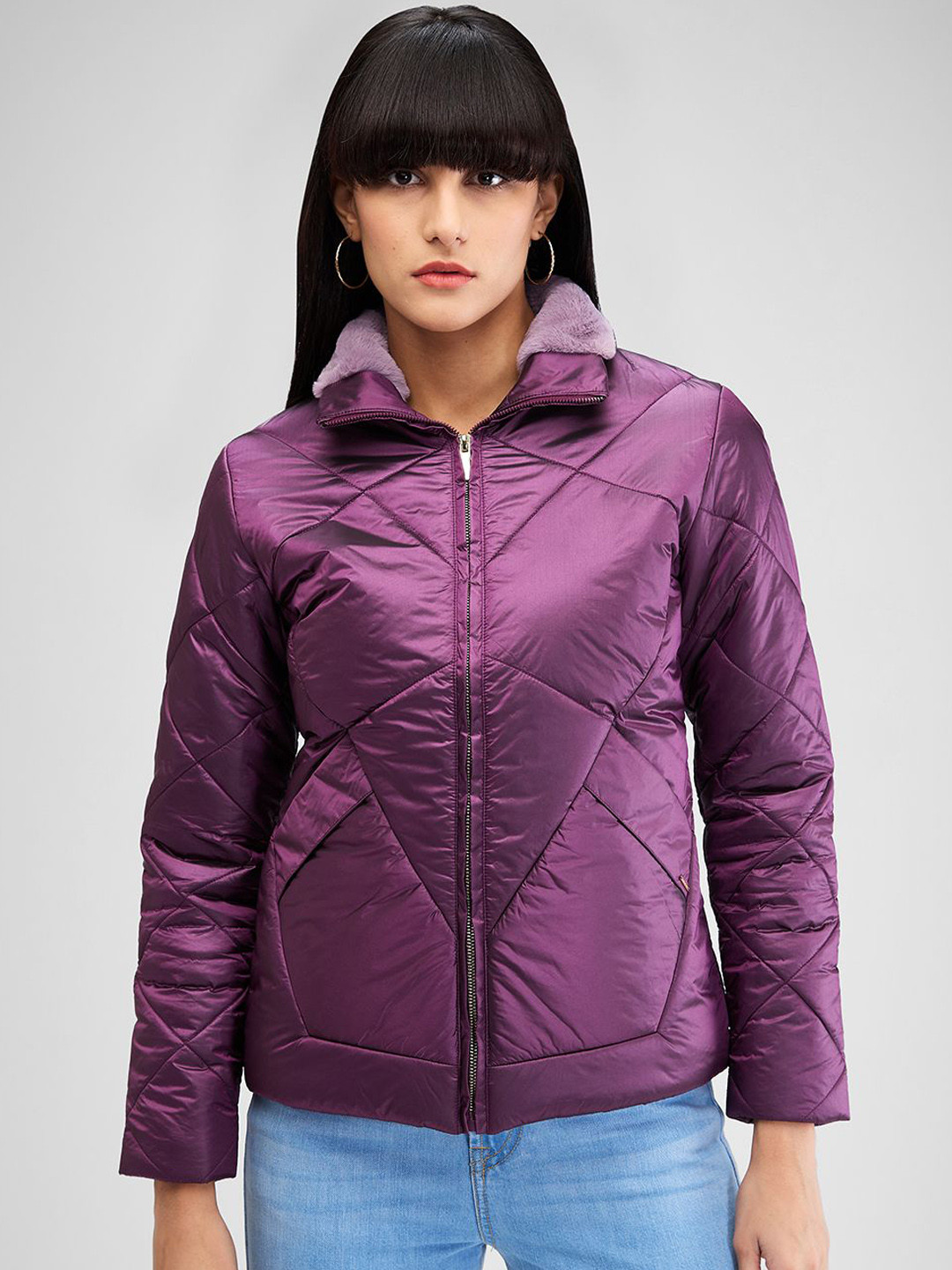 SPYKAR Women Floral Quilted Jacket