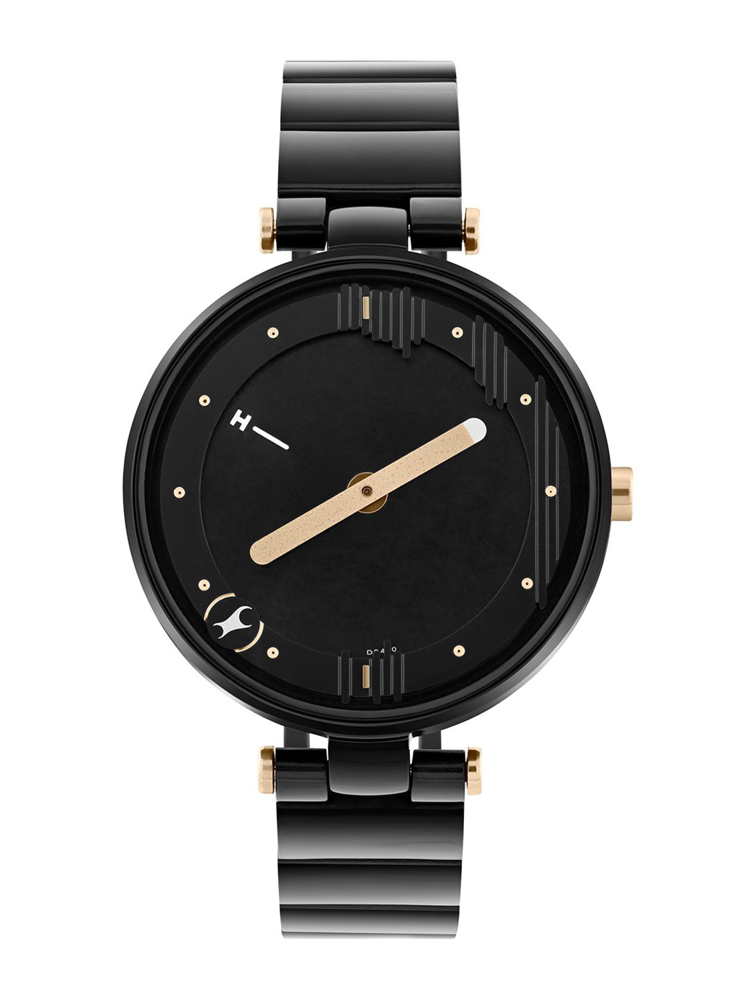 Fastrack Women Brass Dial & Stainless Steel Straps Analogue Watch 6305KM01
