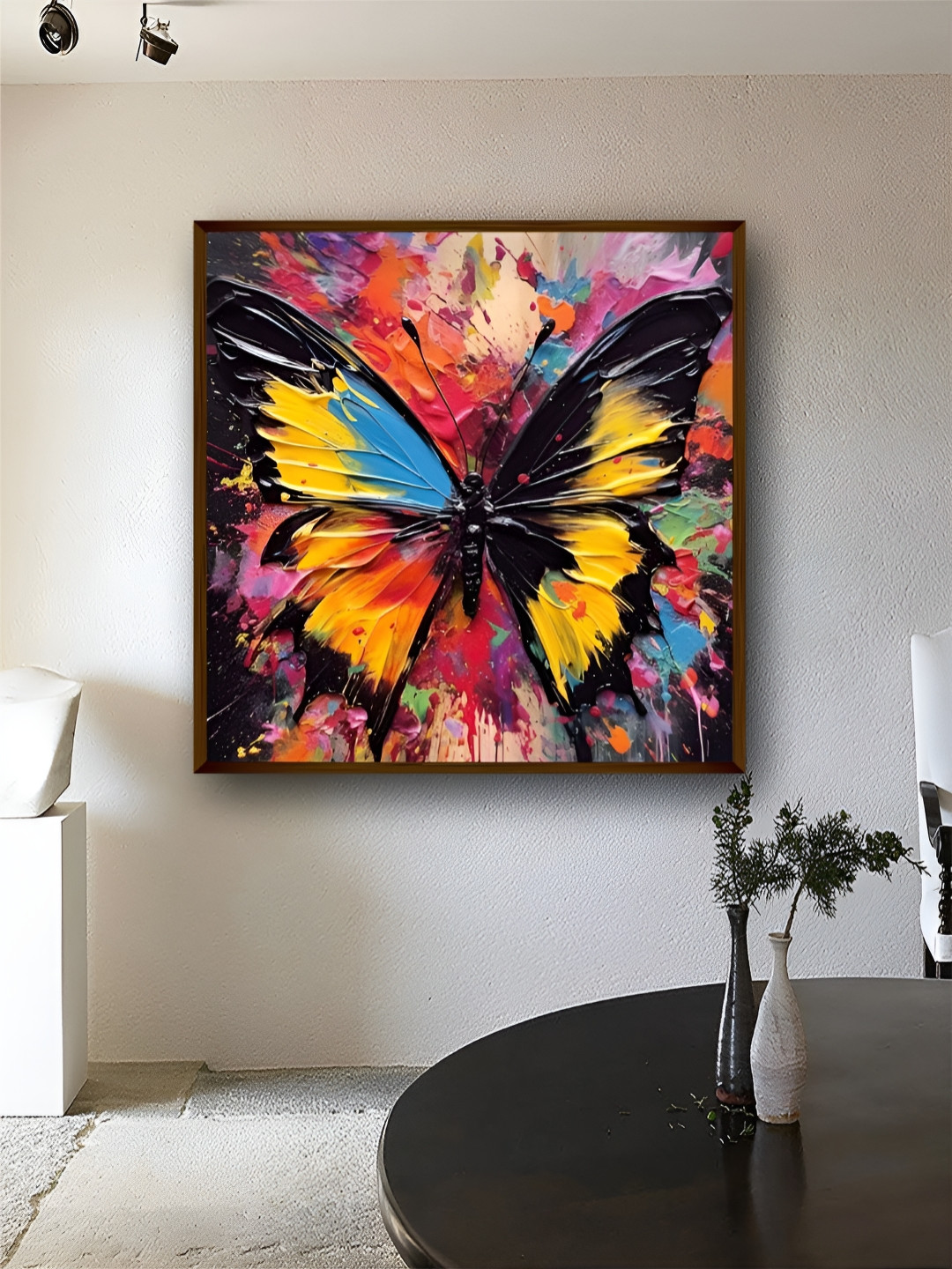 Artsense Butterfly Canvas Wall Square Paintings Wall Art -20x20In