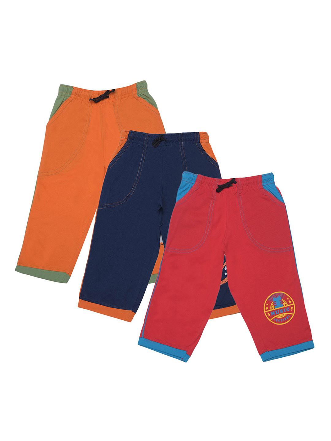 Dollar Champion Kidswear Boys Cotton Regular Fit Assorted Pack Shorts
