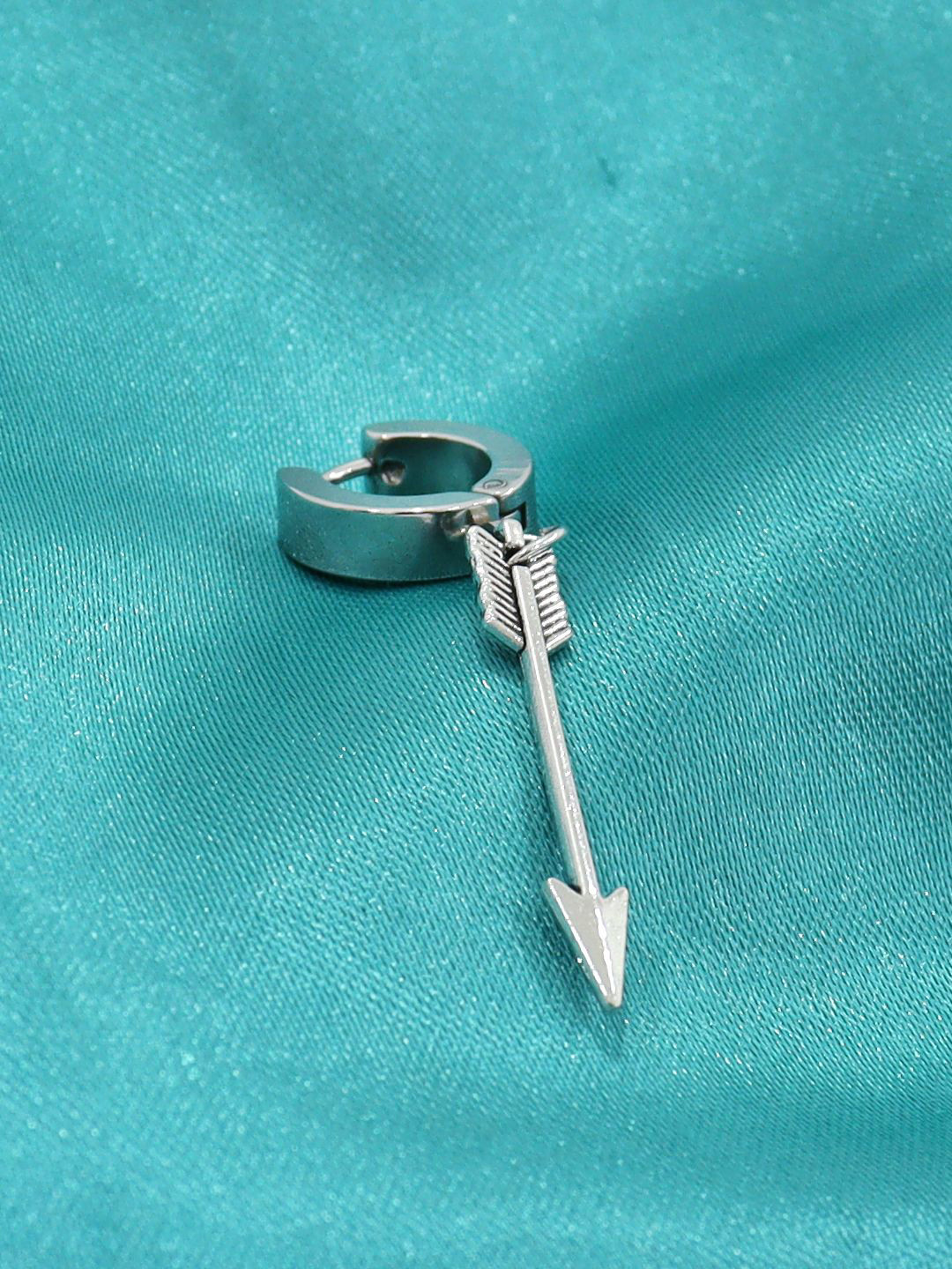 FIMBUL Men's Silver Plated Classic Drop Earrings