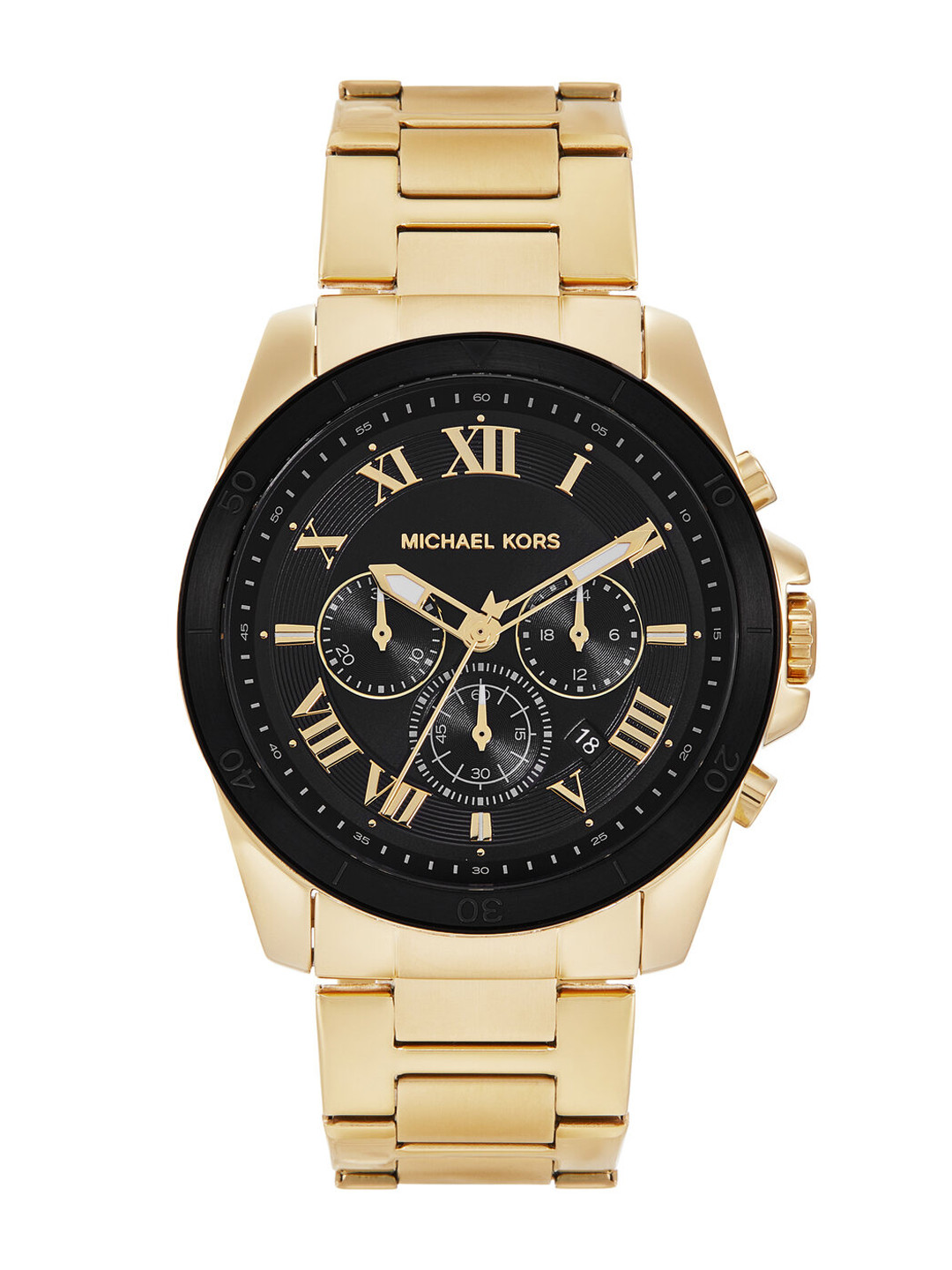 Michael Kors Men Alek Bracelet Style Chronograph Analogue Watch MK9184I-Gold