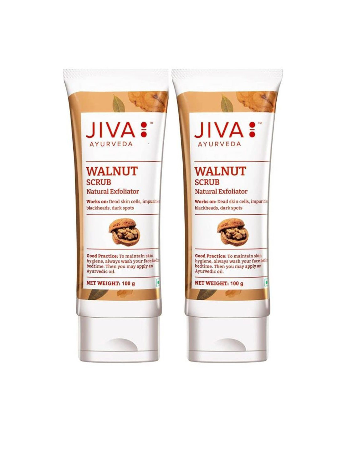 Jiva Set Of 2 Walnut Scrub For Blackheads & Dark Spots - 100g Each