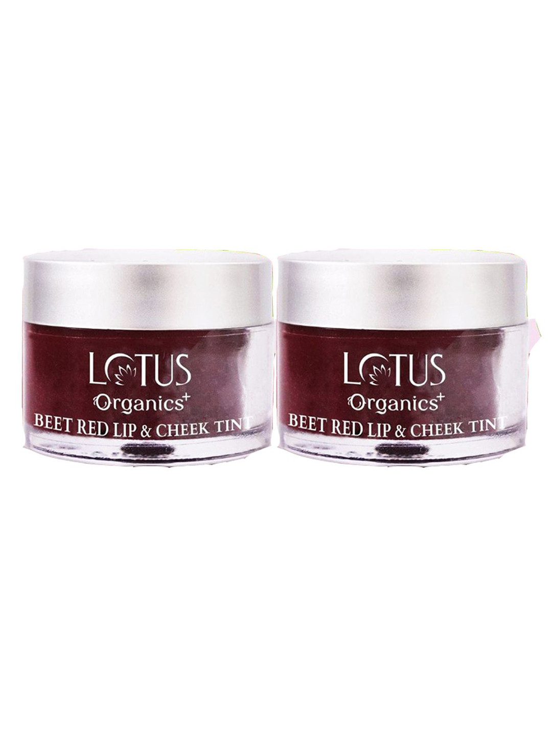 Lotus Organics+ Set Of 2 Beet Red Lip & Cheek Tint With Shea Butter- 10g-Each-Red