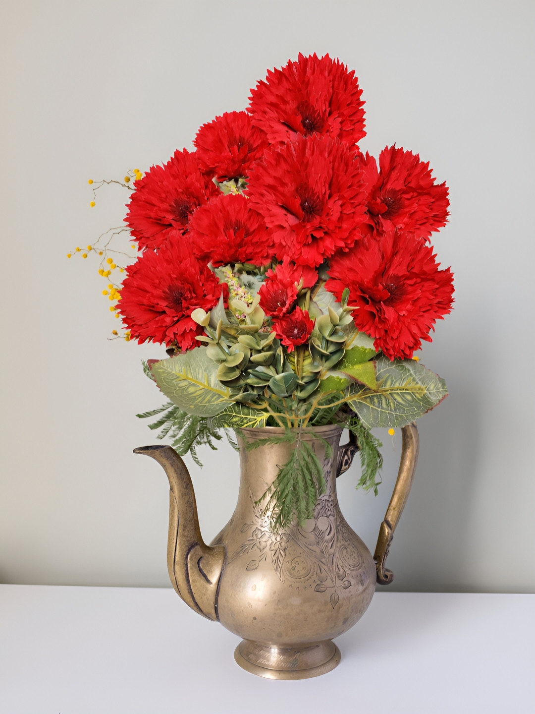 ARTSY Red 2 Pieces Gerbera Artificial Flower