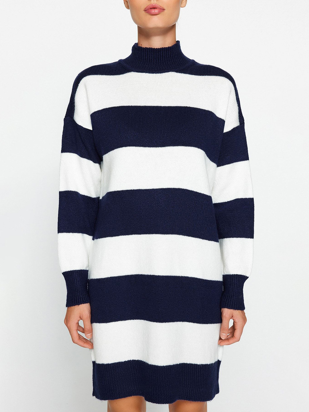 Trendyol A-Line Striped Long Sleeves Dress