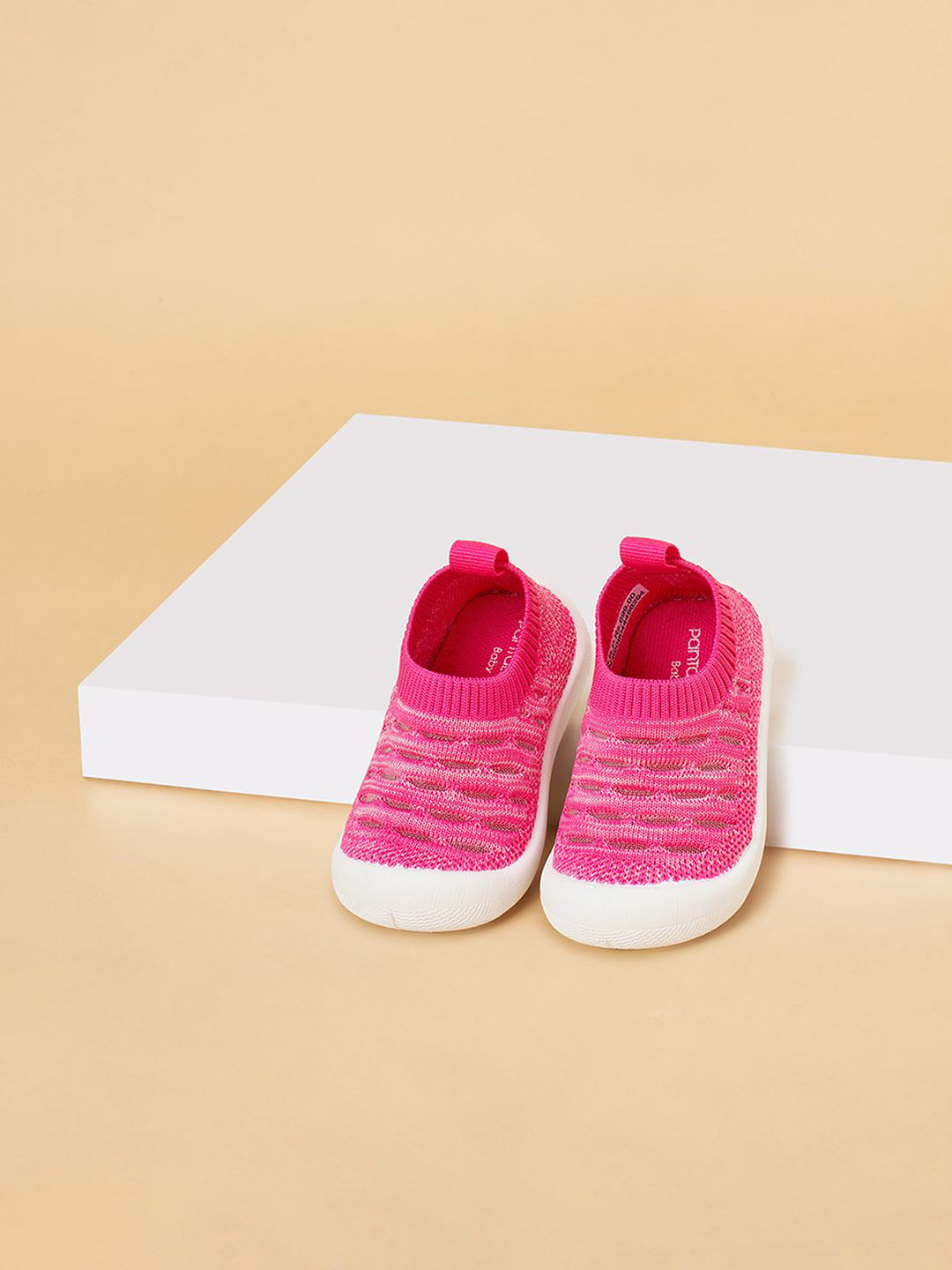 Pantaloons Baby Girls Woven Design Everyday Slip-On Sneakers