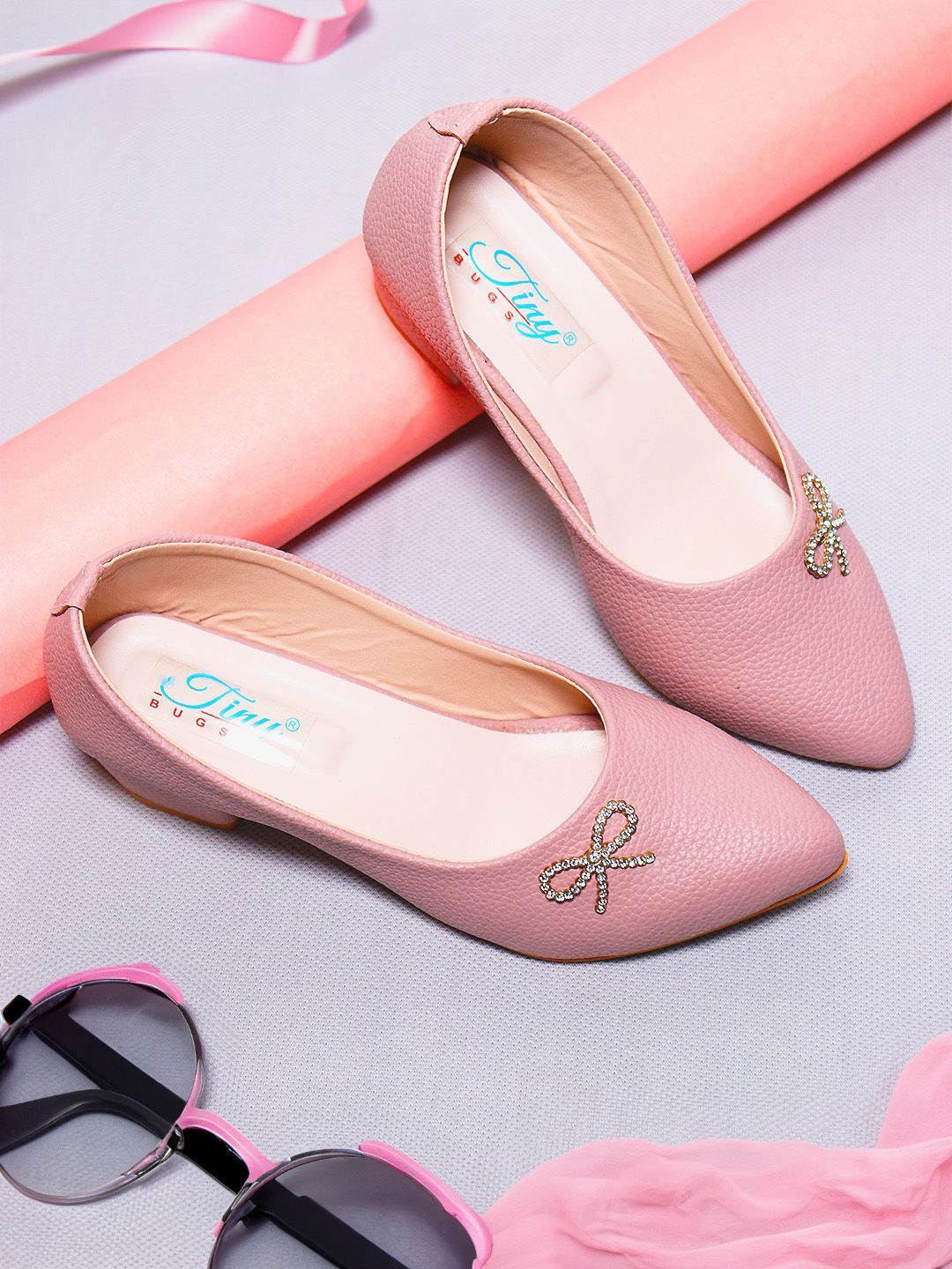 Tiny Bugs Girls Party Block Peep Toes