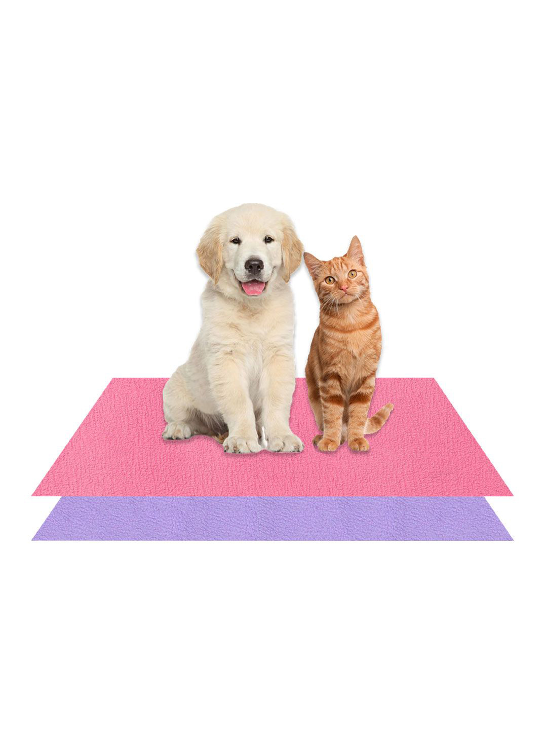 AMORITE Salmon Rose and Violet Waterproof Washable Pet mat For Dogs and Cats