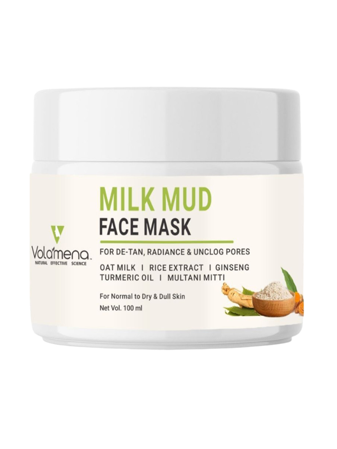 Volamena Milk Mud Mulltani Mitti Face Mask For Radiant & Even Skin Tone-100ml