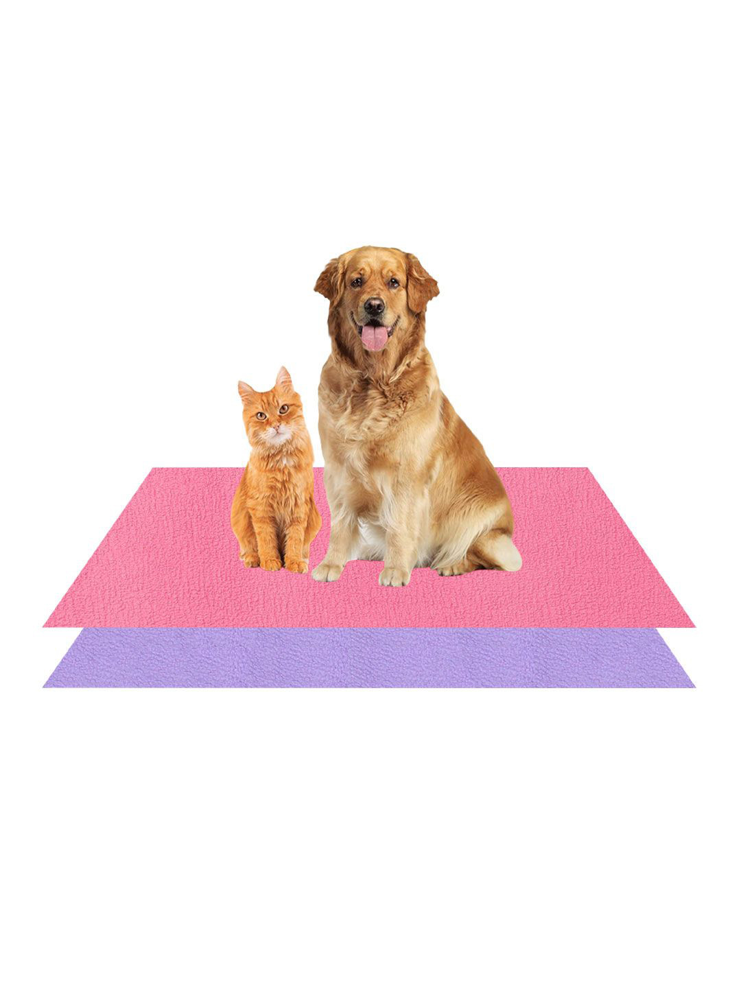 AMORITE Salmon Rose and Violet Waterproof Washable Pet mat For Dogs and Cats