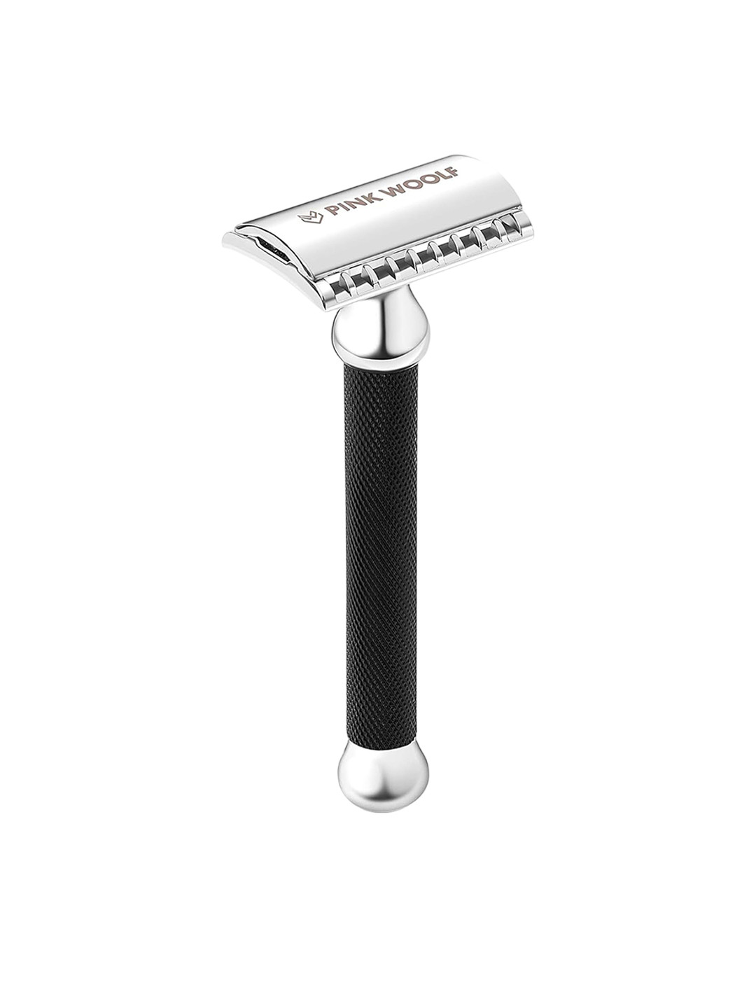 PINK WOOLF Open Comb Double Edge Safety Razor- Black