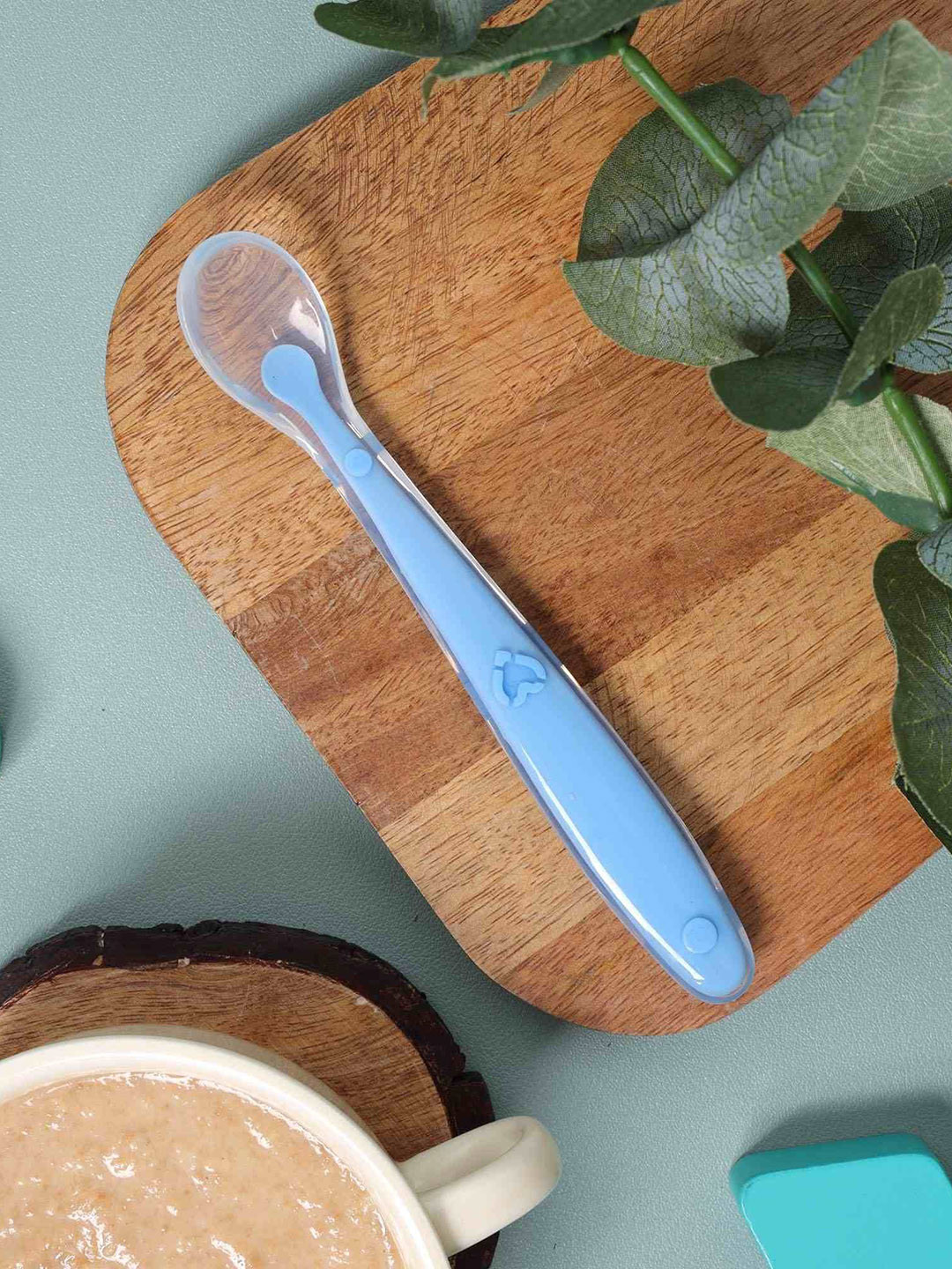 KICKS & CRAWL Boys Blue Long Silicone Spoon