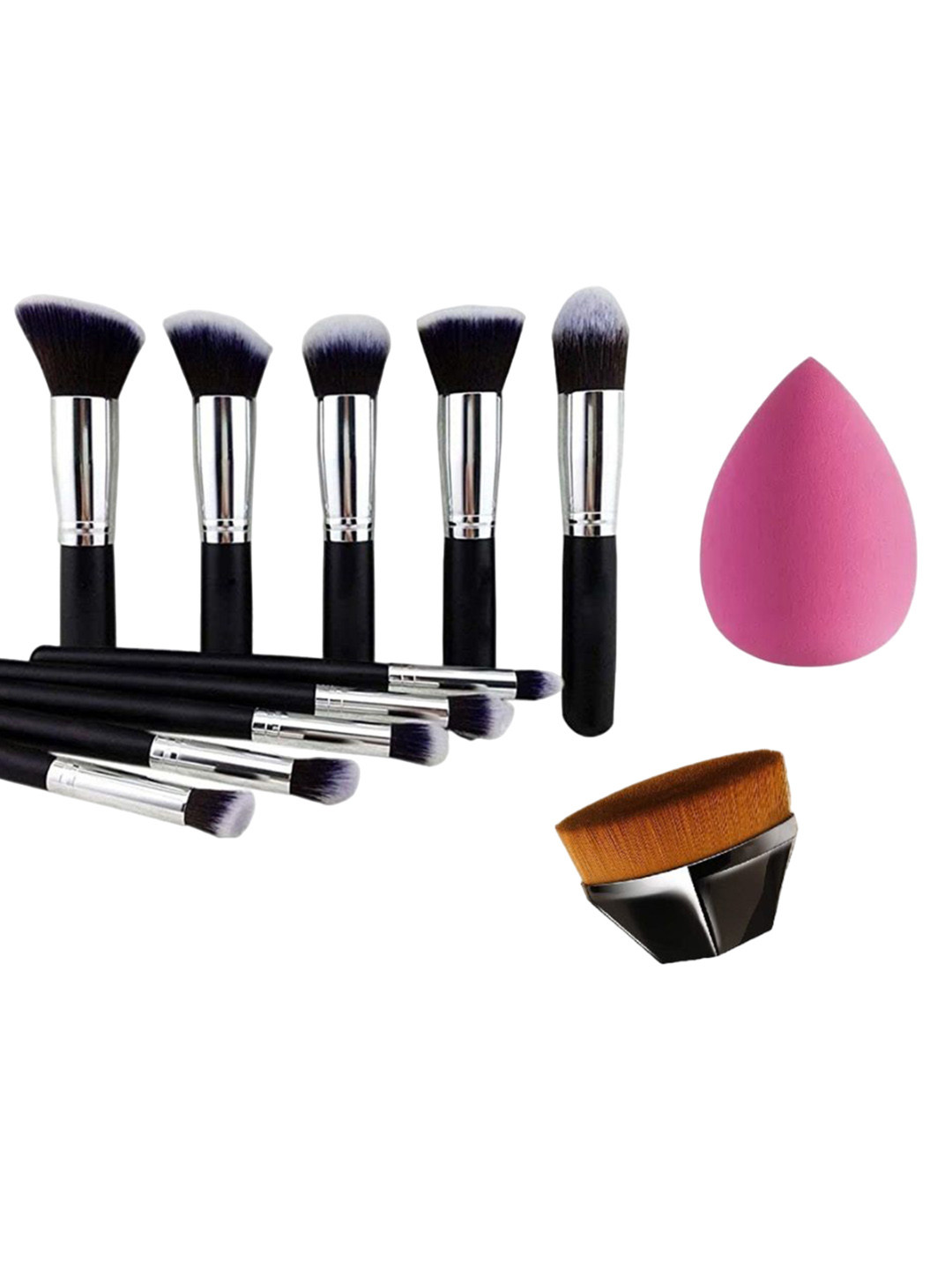 zemglam Set Of 12 Makeup Brushes With Beauty Blender