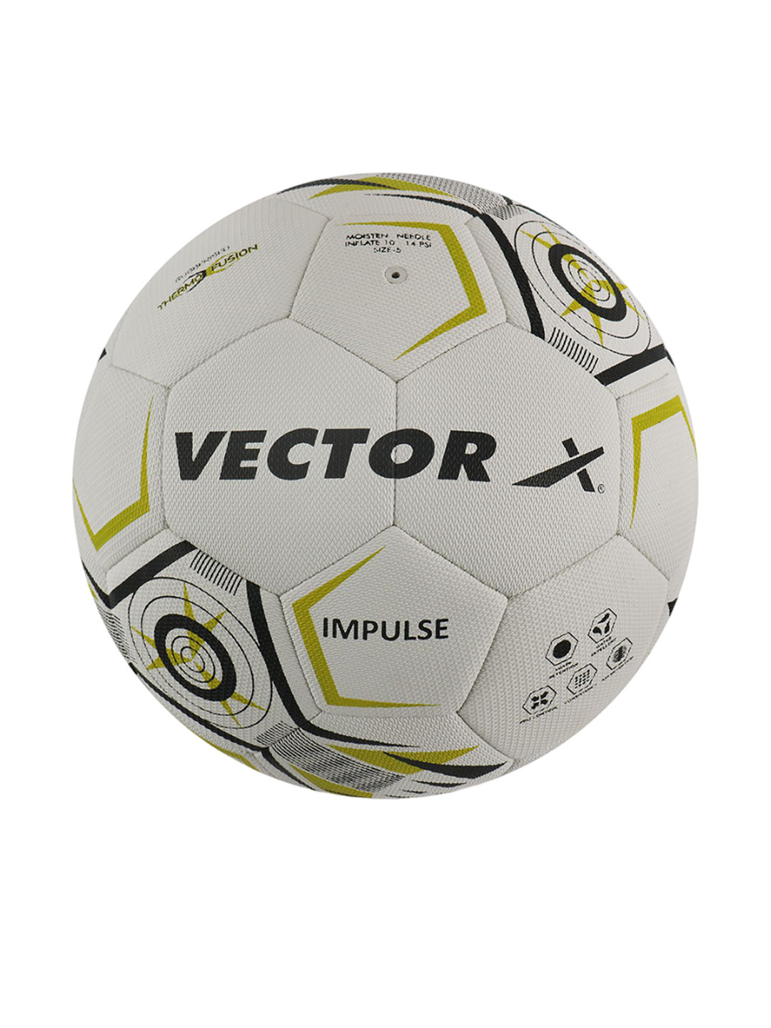 VECTOR X FB-IMPULSE-WHT-GRN-5 Printed Footballs