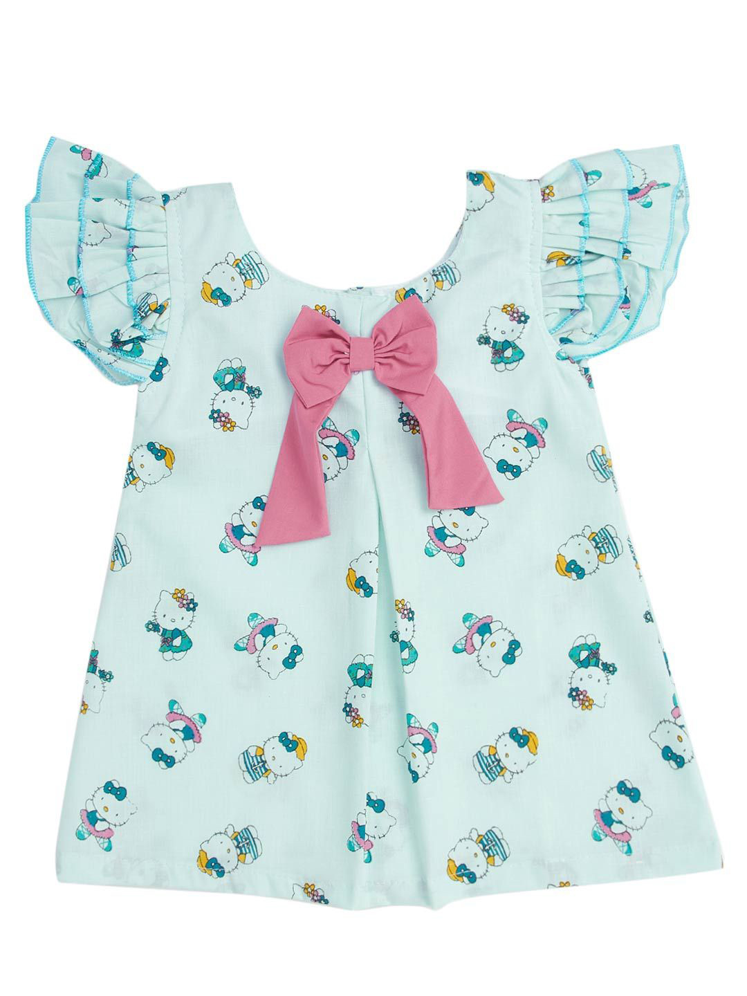 Babywish Girls Hello Kitty Printed Cotton A-Line Dress