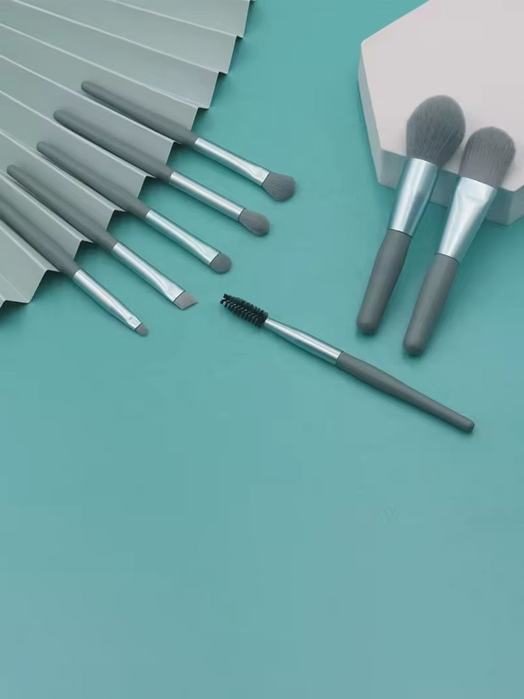 zemglam Set Of 9 Mini Makeup Brushes With Storage Bag