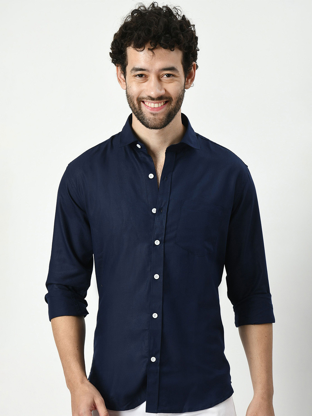 PEBCO Men Classic Slim Fit Opaque Casual Shirt