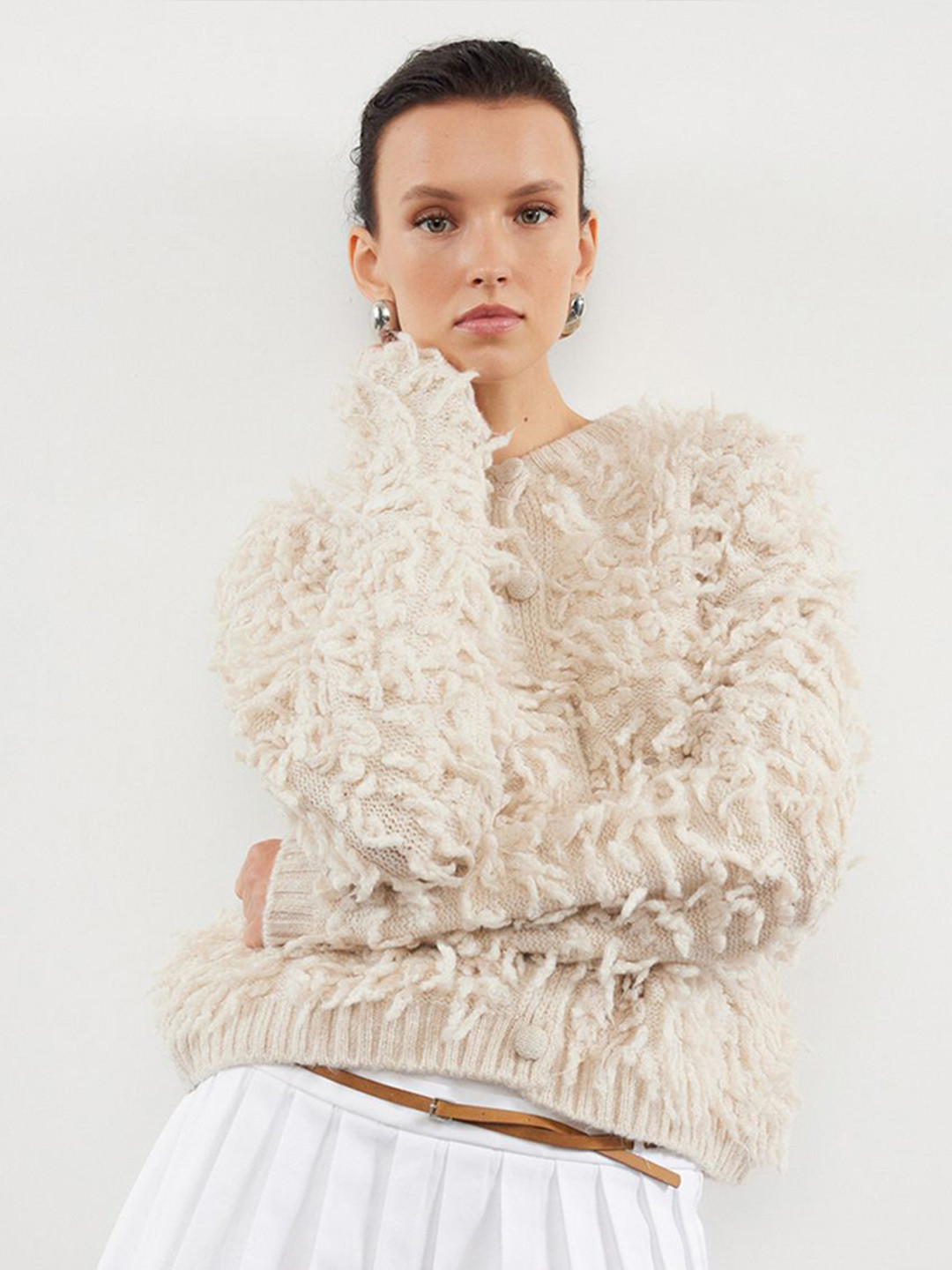 Trendyol Women Quirky Cardigan with Fringed Detail