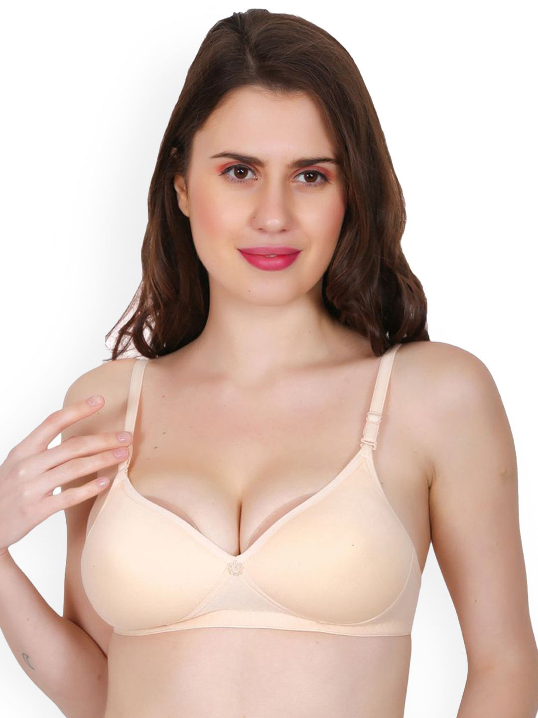 chia fashions Padded Cotton Lingerie SetCF-BEIGE-PADDED-40