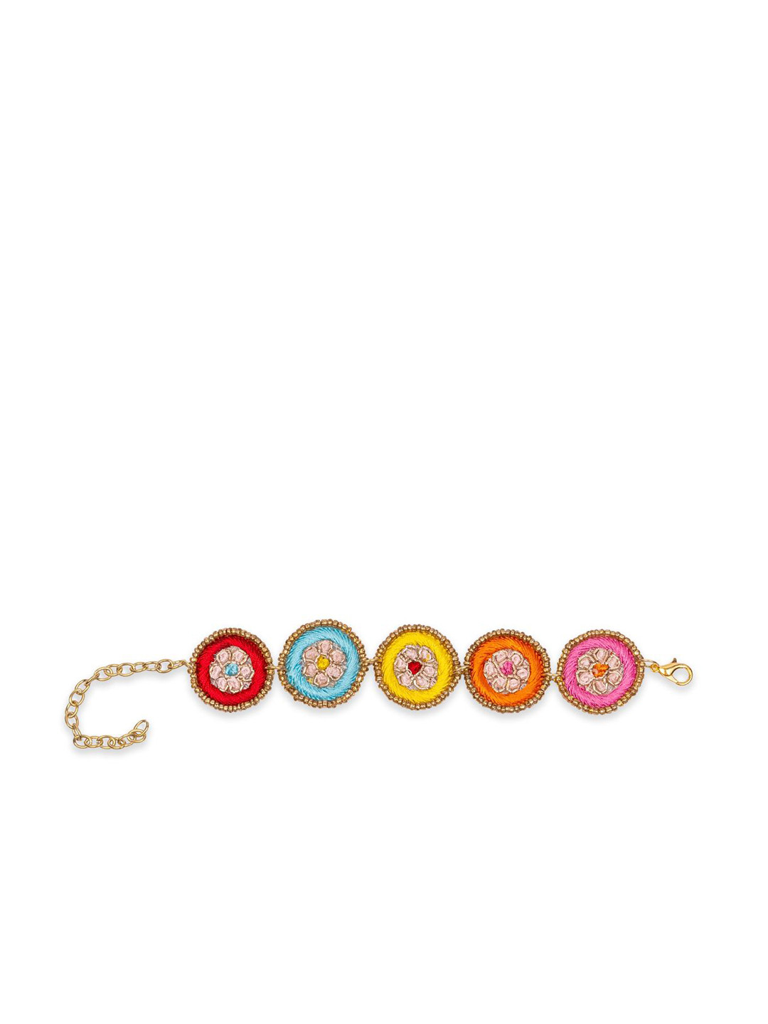 Aye Candy Girls Beaded Zardosi Circle Design Bracelet