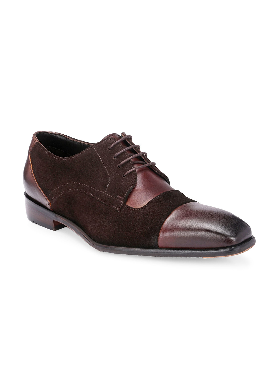 Harrykson London Men Italian Leather & Suede Formal Derby Shoes