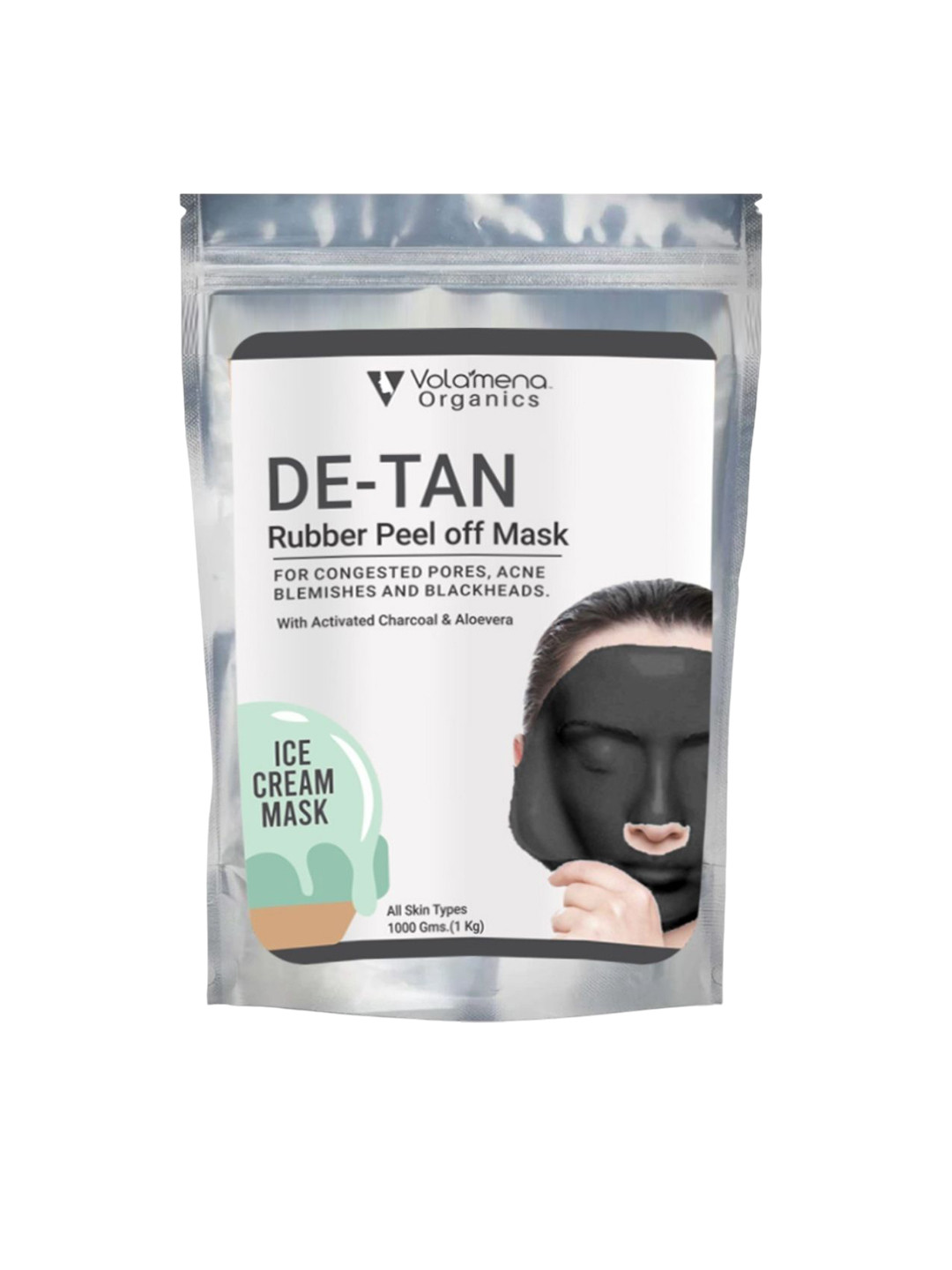 Volamena  De-Tan Rubber Peel Off Mask For Tan Removal Acne & Blemishes- 1kg