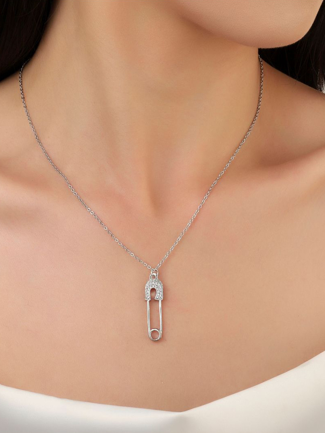 SALTY Eowyn Butterfly Stone Studded Pendant With Chain