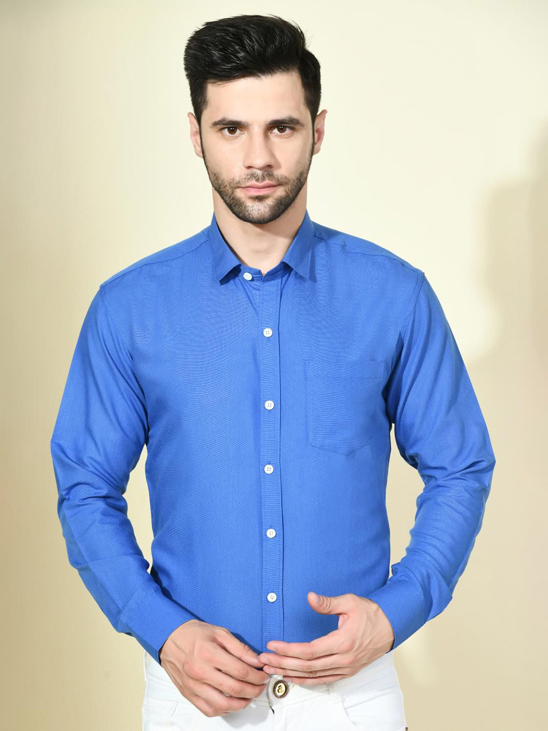 PEBCO Men Classic Slim Fit Opaque Casual Shirt