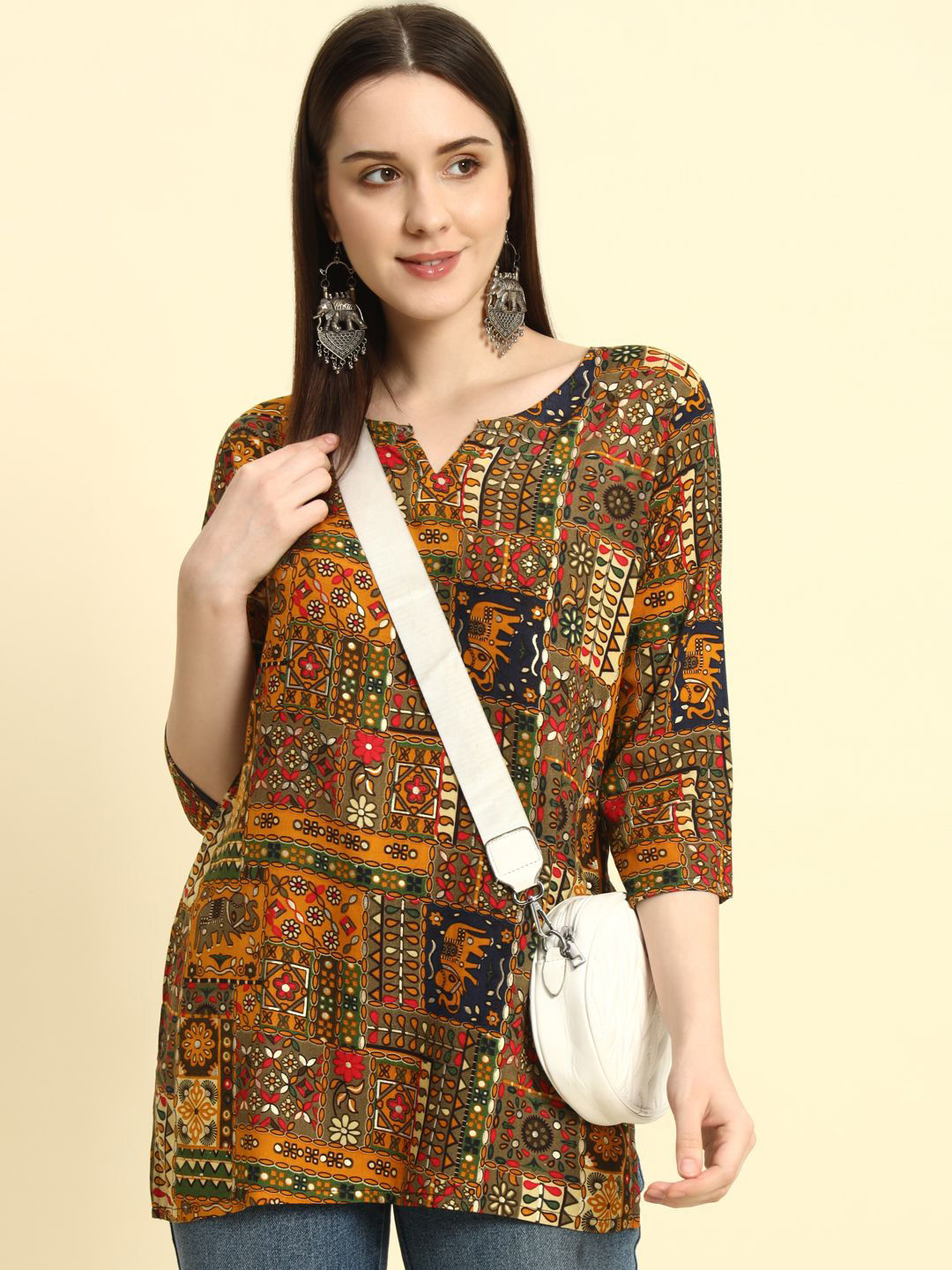 Mialo fashion Ethnic Motifs Printed Kurti
