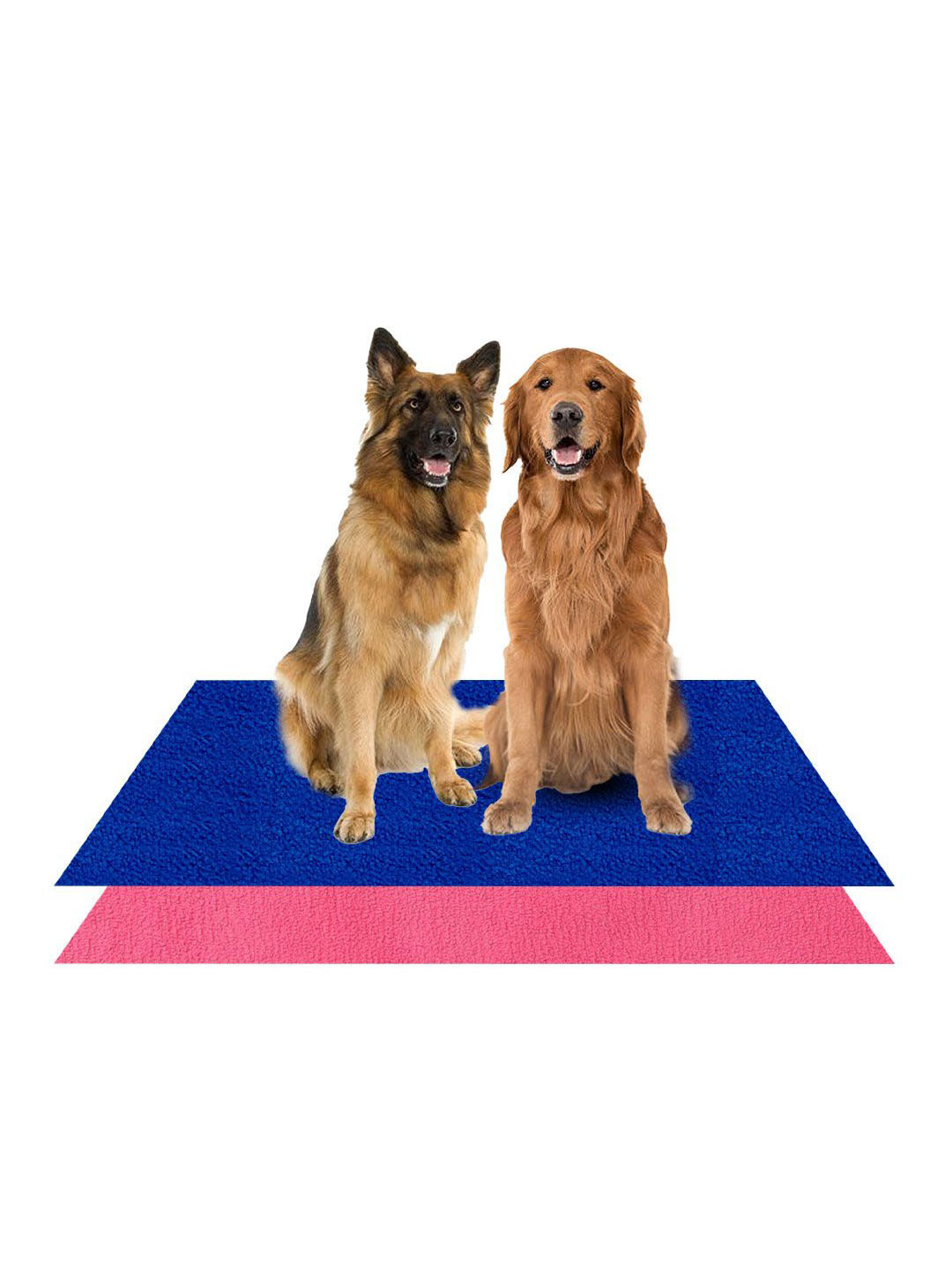 AMORITE Royal Blue and Salmon Rose Waterproof Washable Pet mat For Dogs and Cats