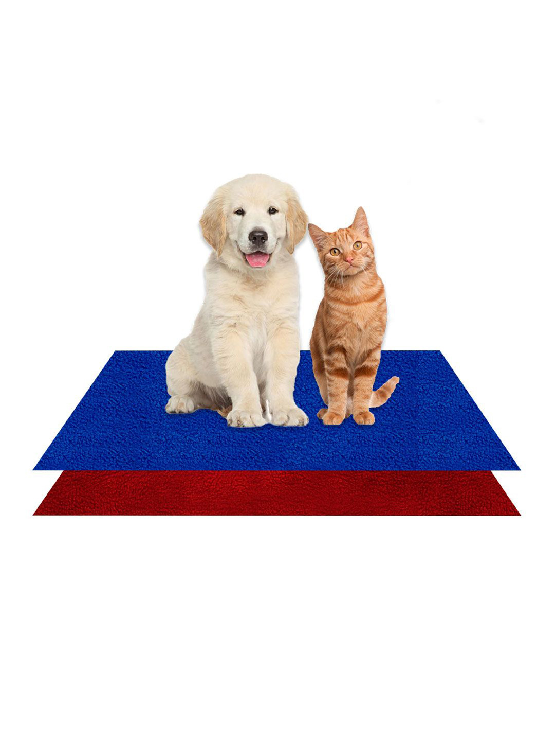 AMORITE Royal Blue and Maroon Waterproof Washable Pet mat For Dogs and Cats