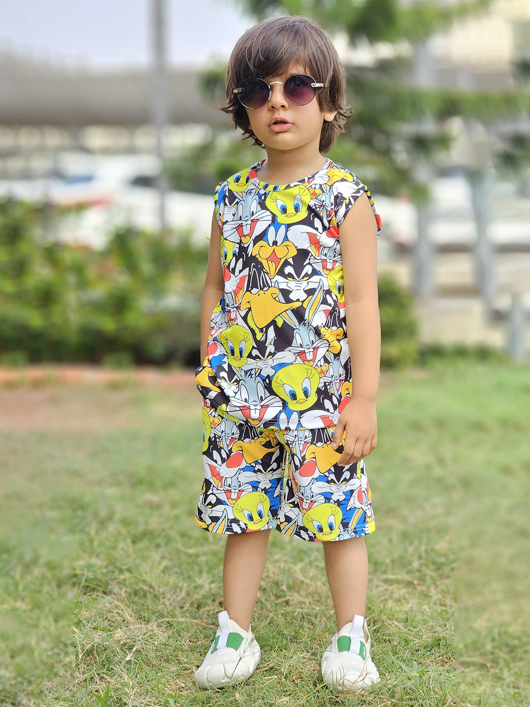 Emblica Unisex Kids Donald Duck Printed T-shirt with Shorts