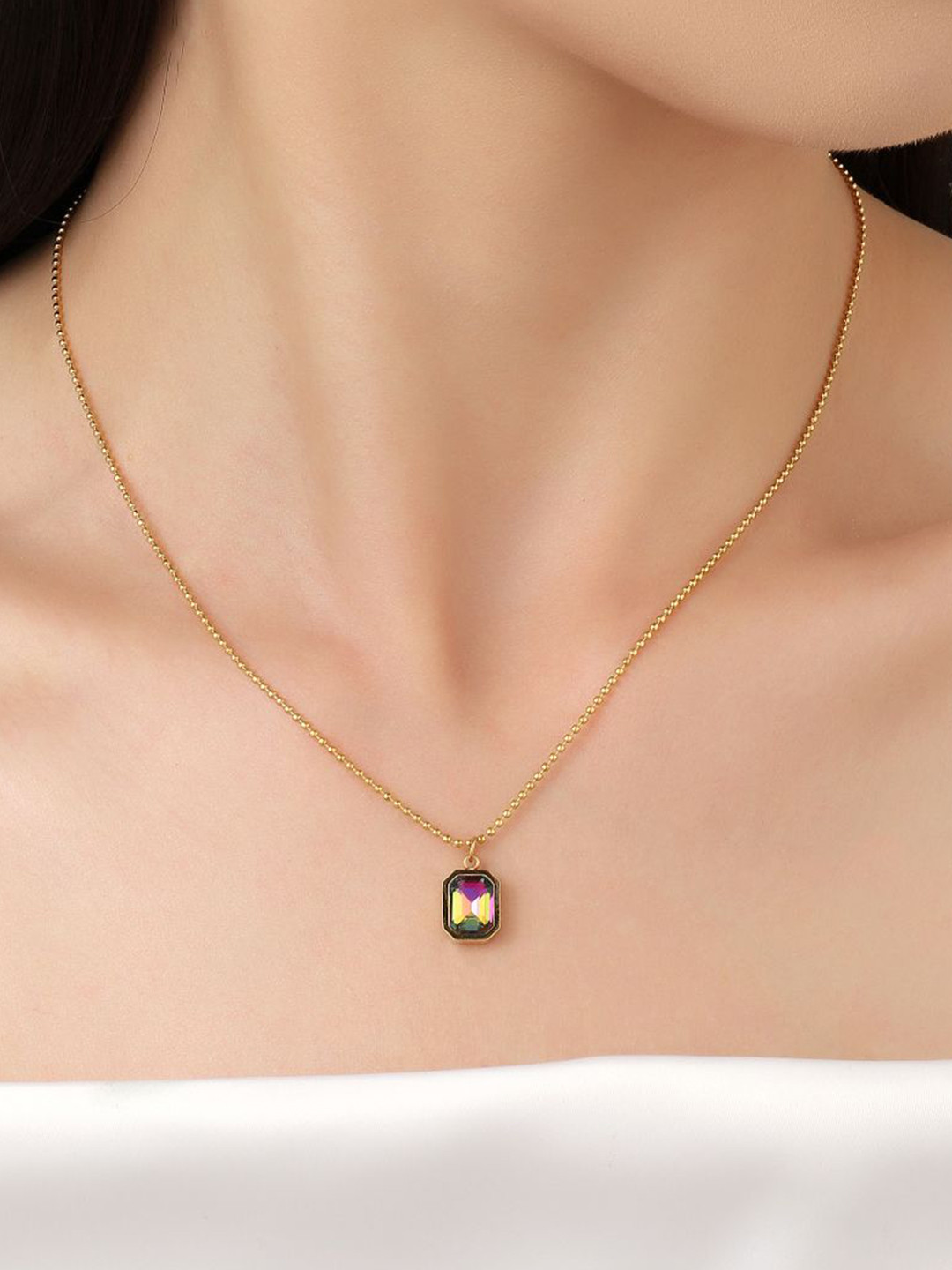 SALTY Square Charm Pendants with Chains