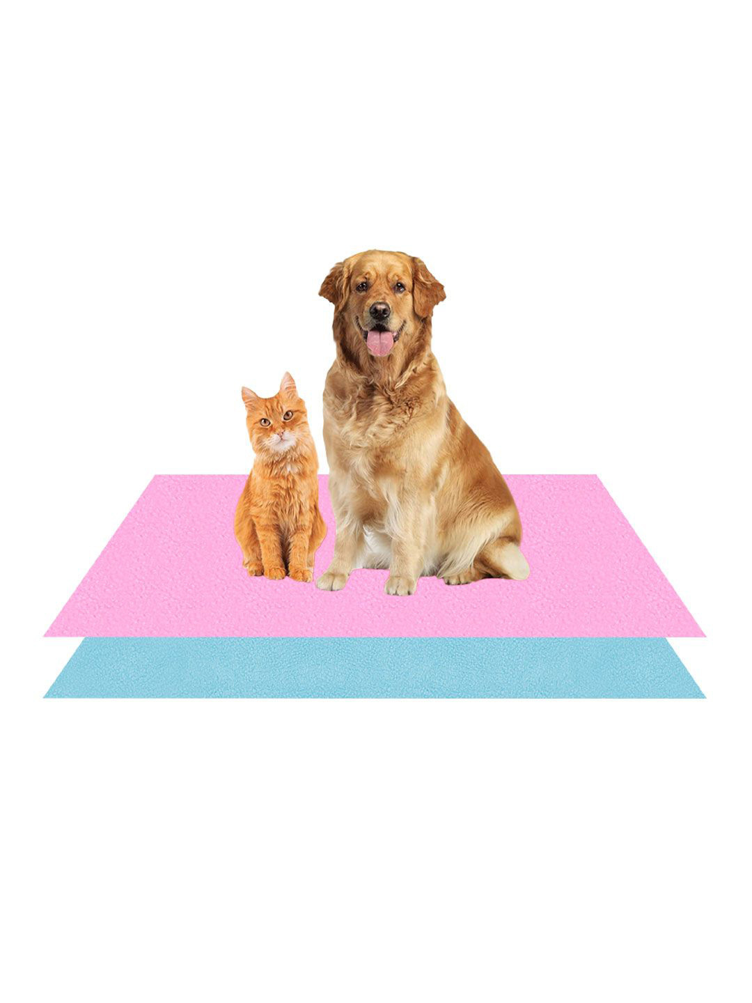 AMORITE Pink and Salmon Rose Waterproof Washable Pet mat For Dogs and Cats
